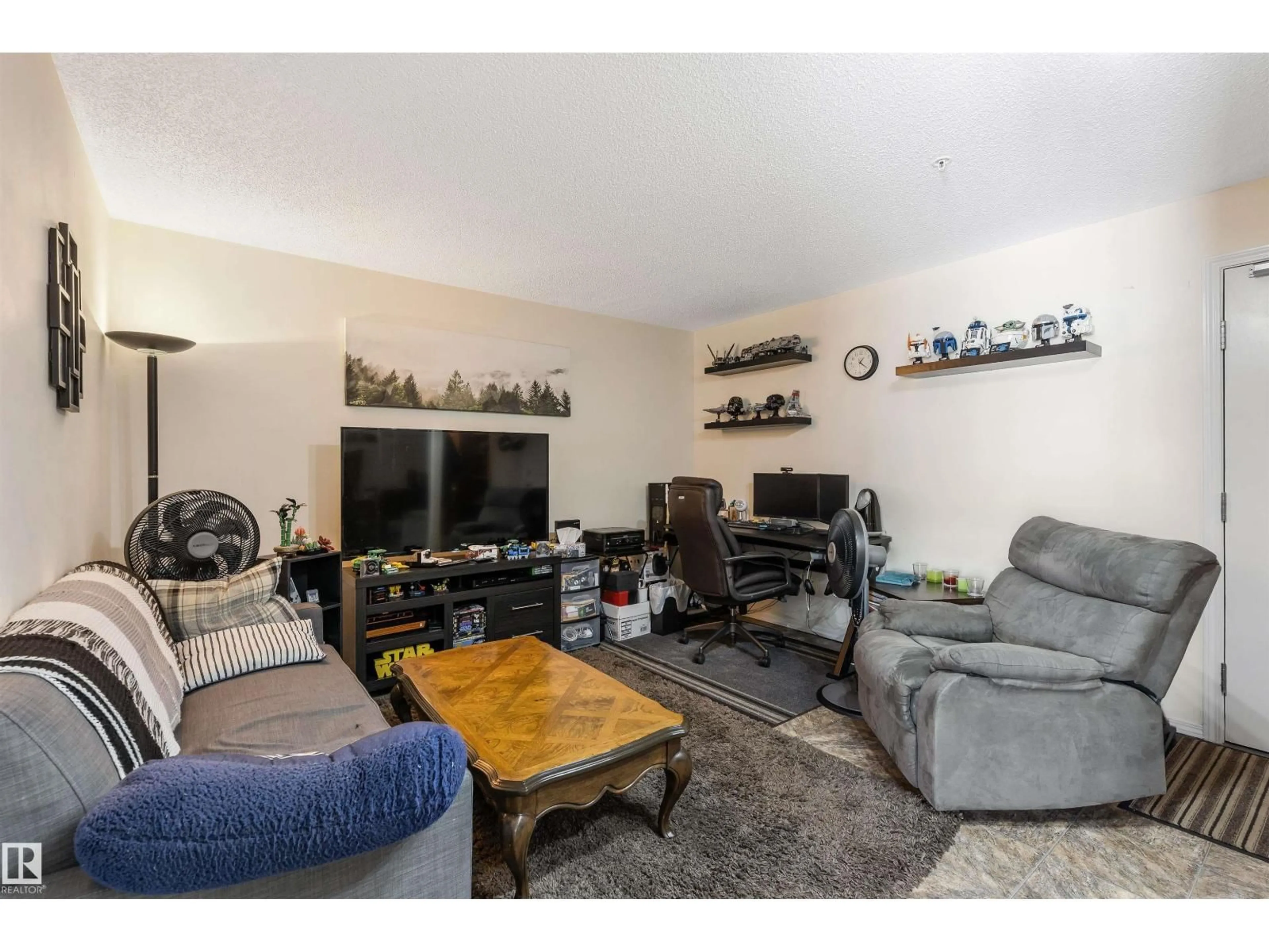 Living room with furniture, unknown for #209 - 9910 107 ST, Morinville Alberta T8R0A3