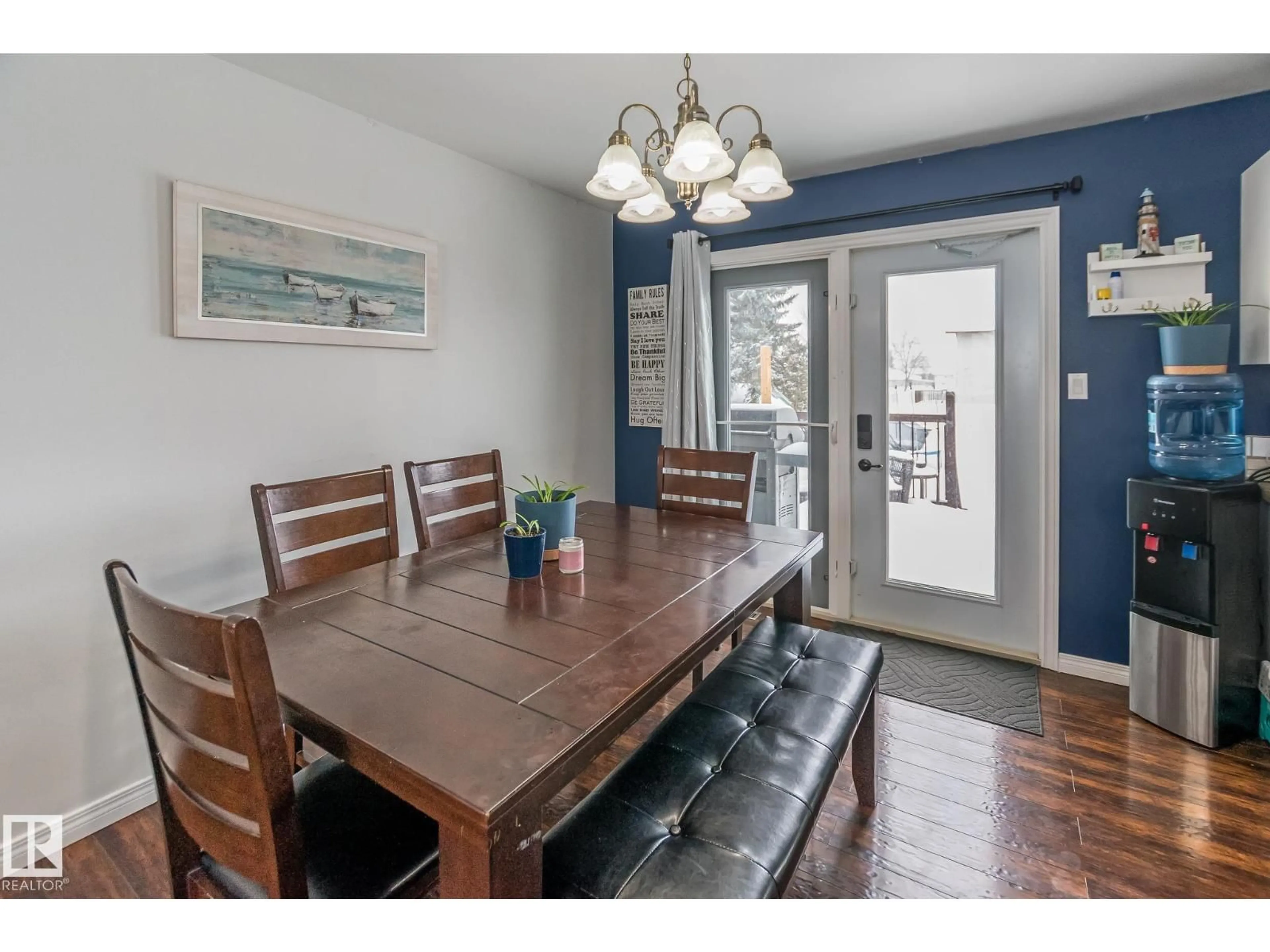 Dining room, wood/laminate floor for 4403 44 AV, Bonnyville Town Alberta T9N1X1