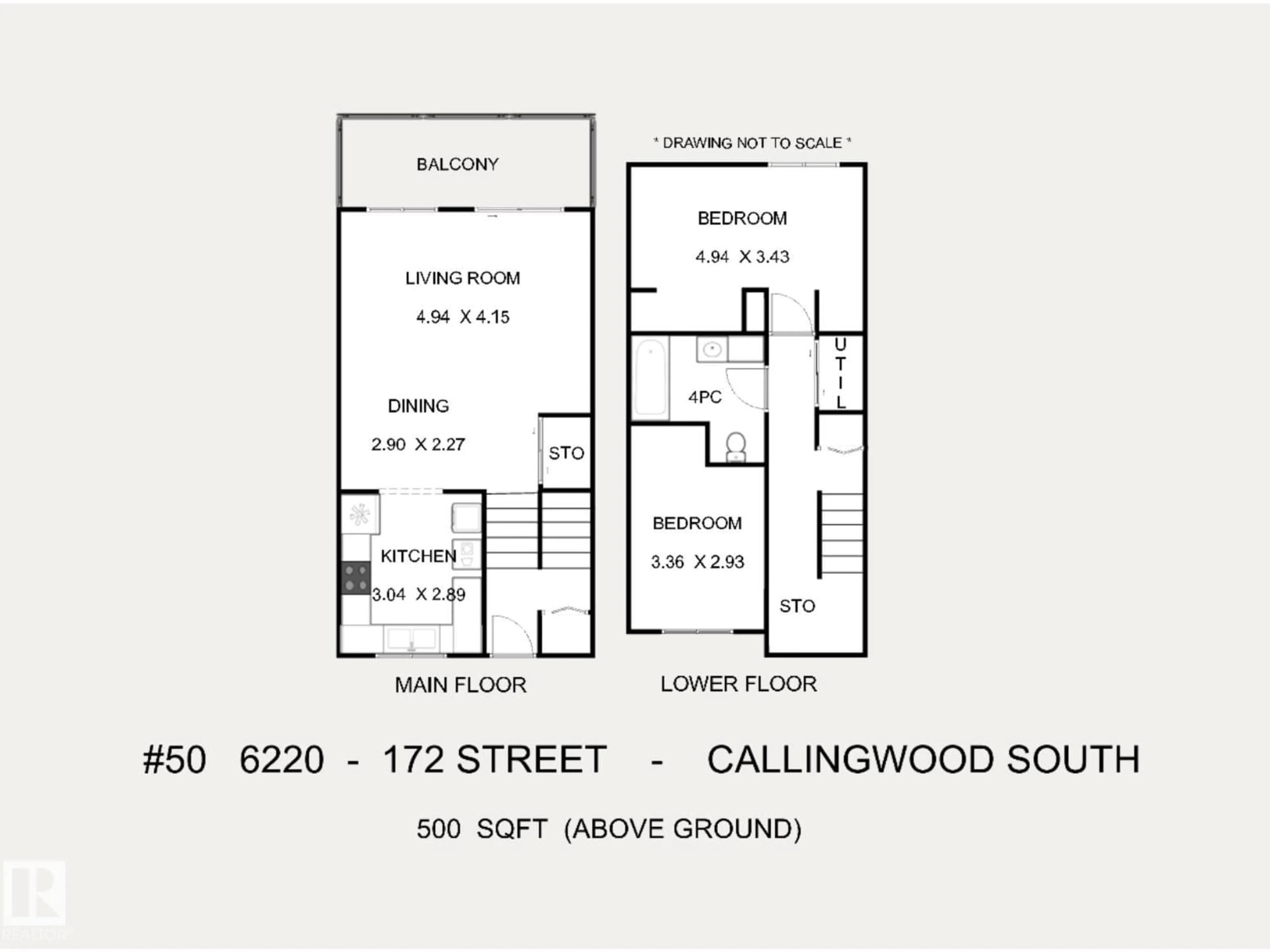 Floor plan for 50 6220 172 ST NW, Edmonton Alberta T5T3R4