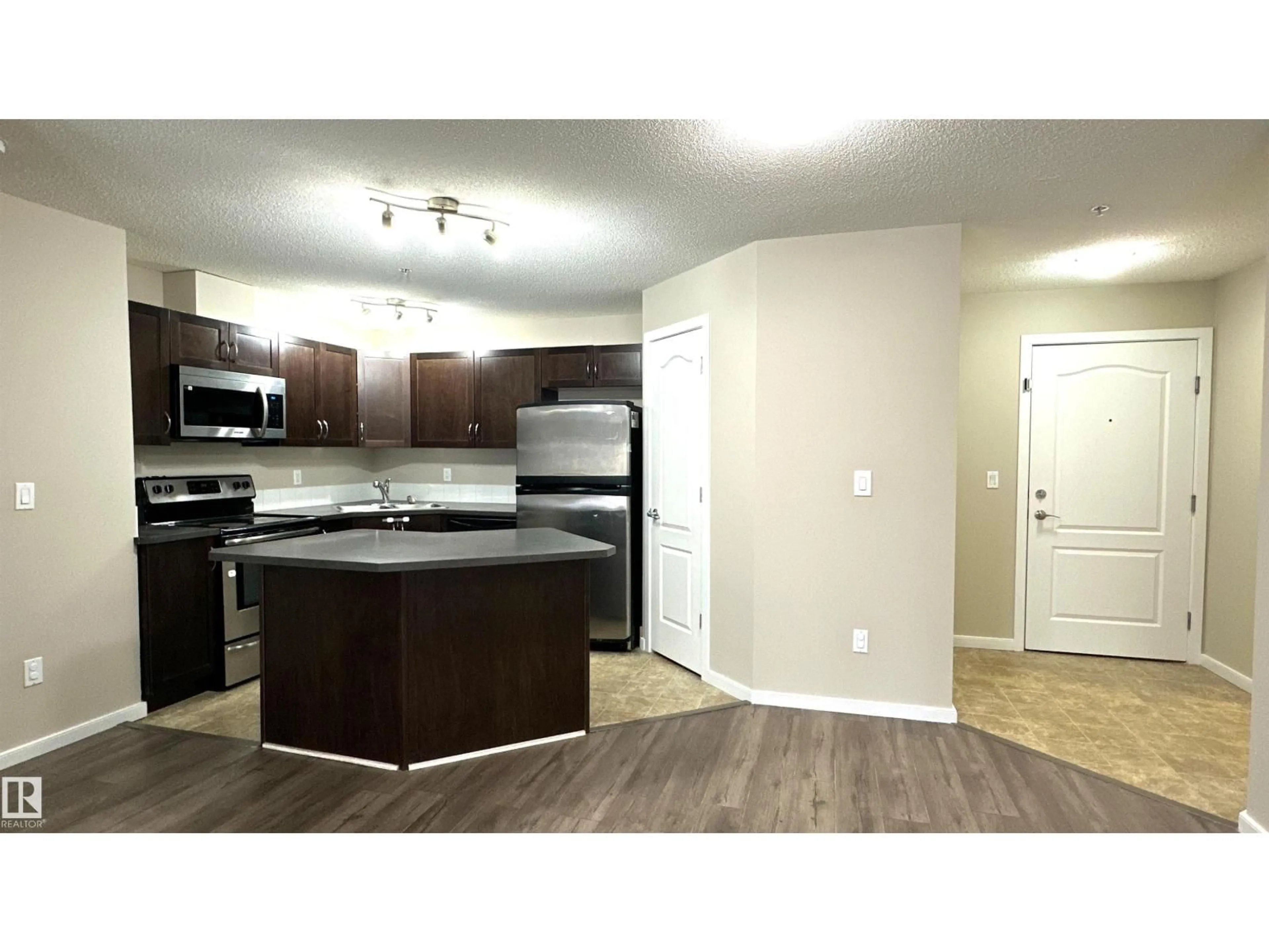 Standard kitchen, wood/laminate floor for 392 - 111 SILVER BERRY RD, Edmonton Alberta T6T0H1