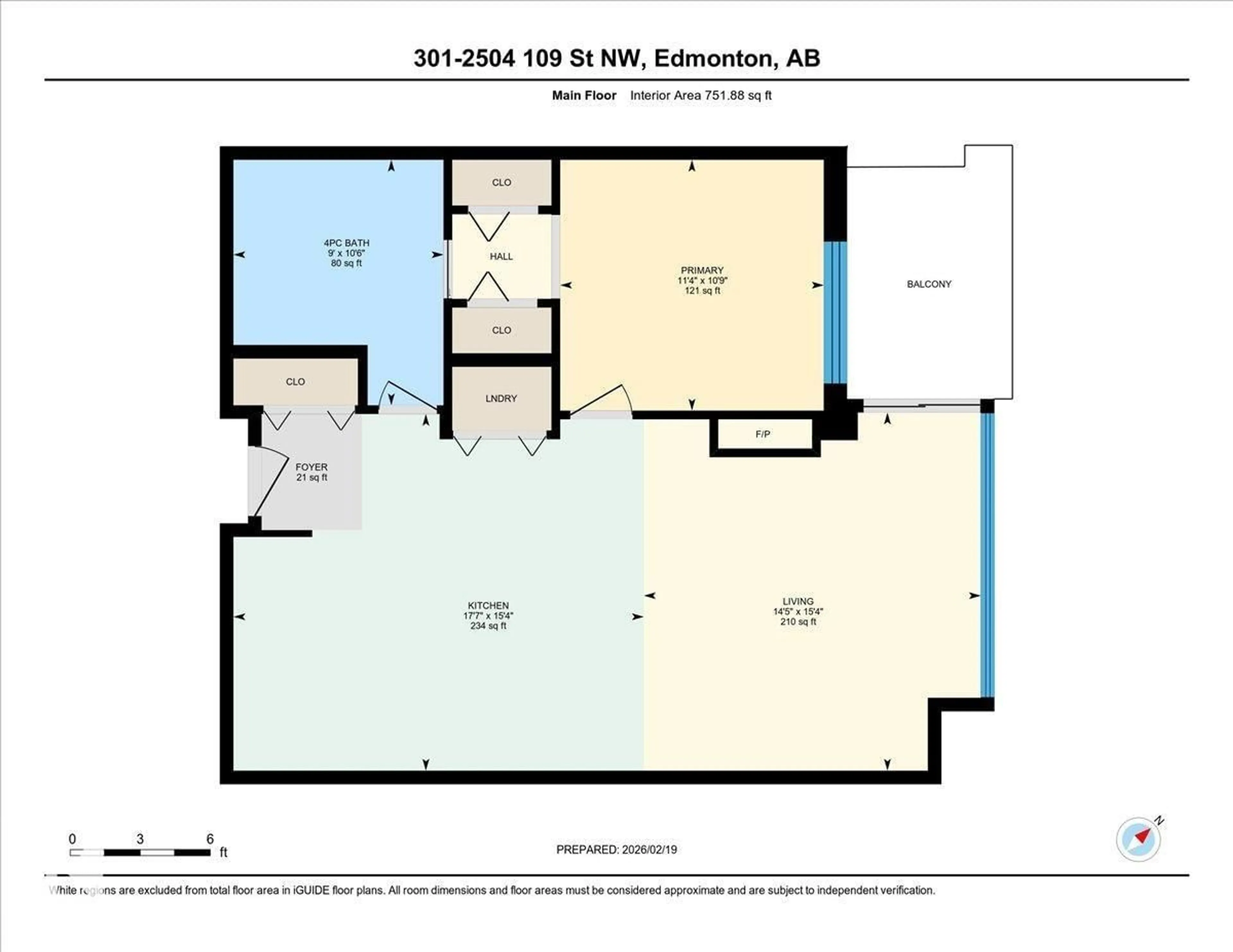 Floor plan for #301 - 2504 109 ST, Edmonton Alberta T6J2H3