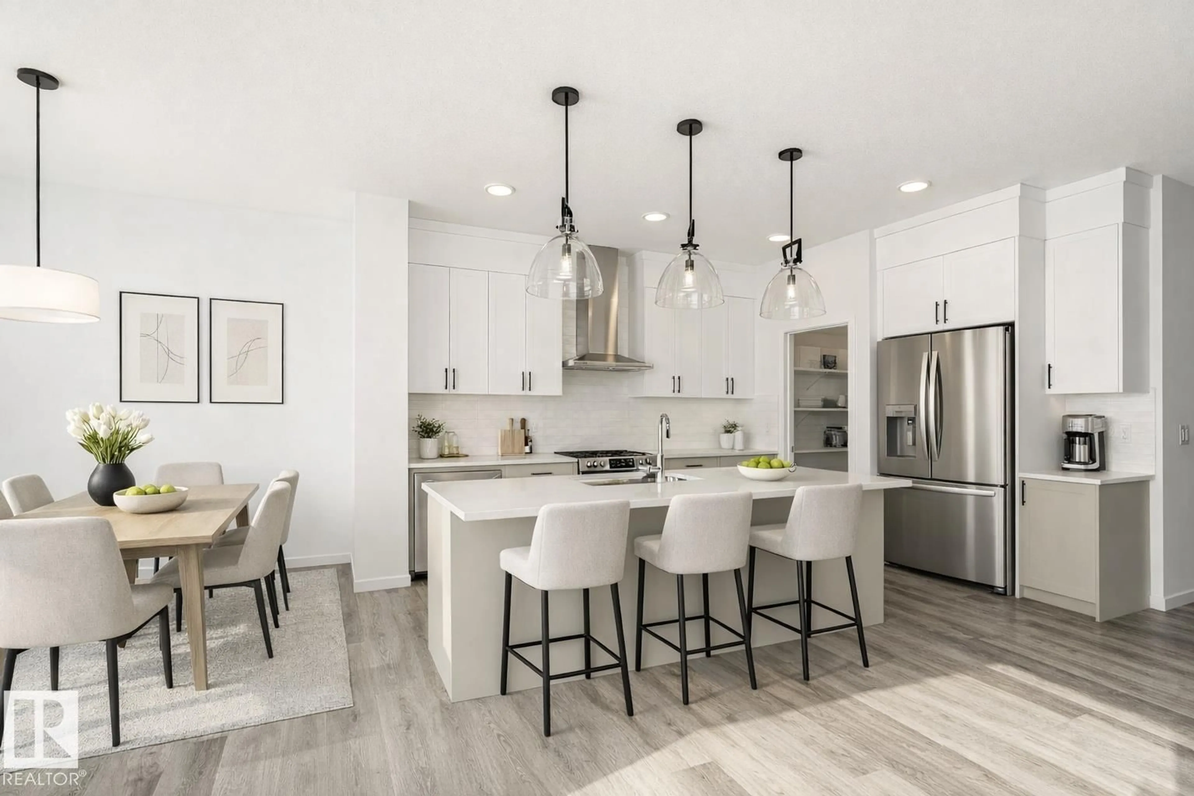 Open concept kitchen, unknown for NW - 3790 WREN LO, Edmonton Alberta T5S0S9