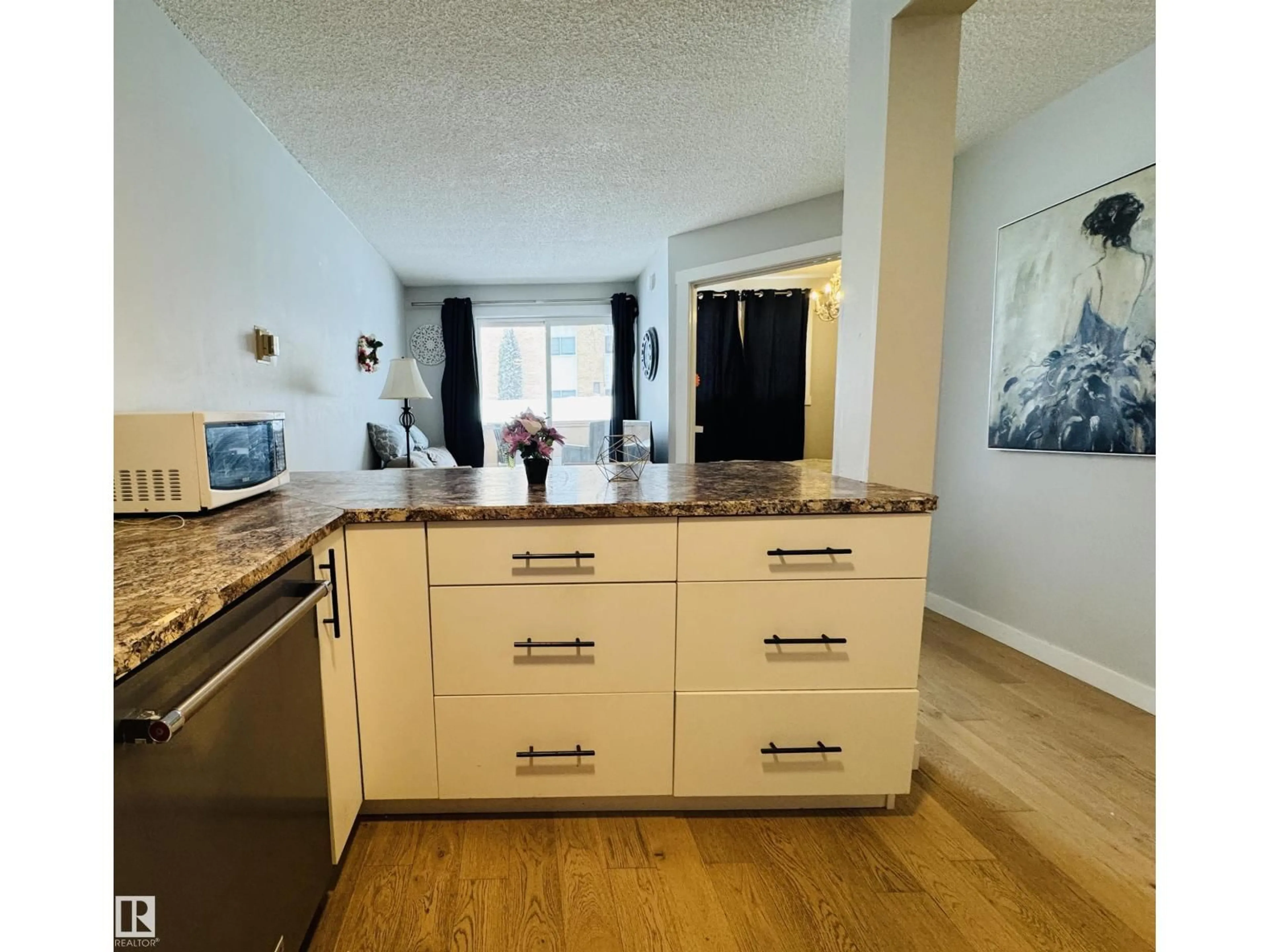Open concept kitchen, unknown for #105 - 10230 120 ST, Edmonton Alberta T5K2A3
