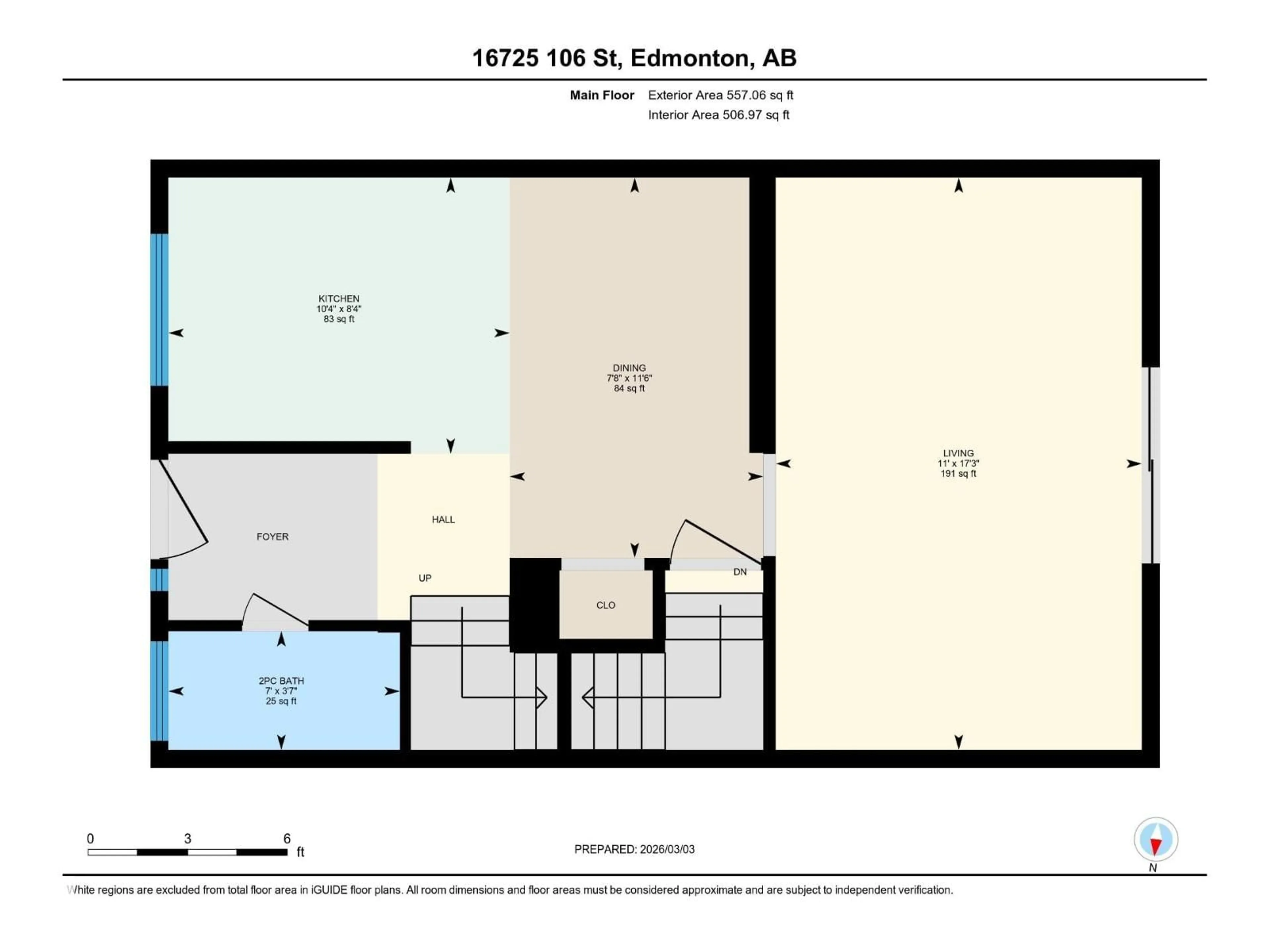 Floor plan for #112 - 16725 106 ST NW, Edmonton Alberta T5X5G5
