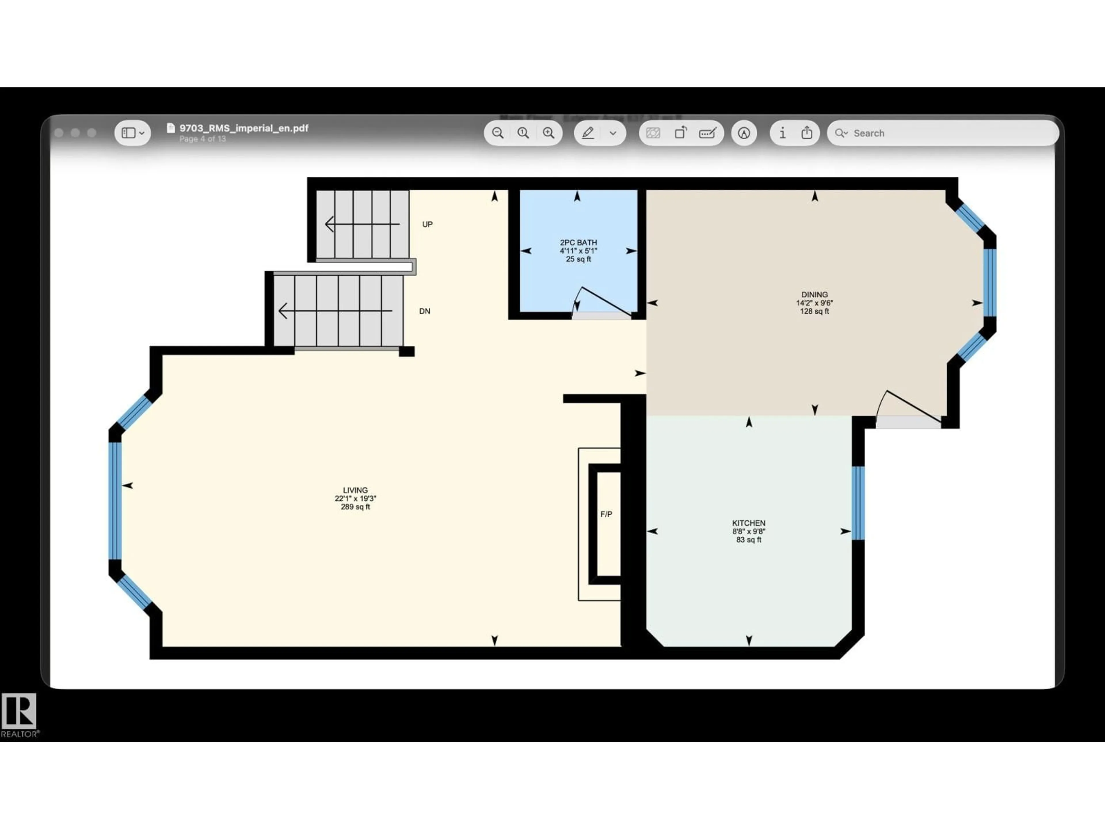 Floor plan for #22 - 9703 174 ST, Edmonton Alberta T5T6C5