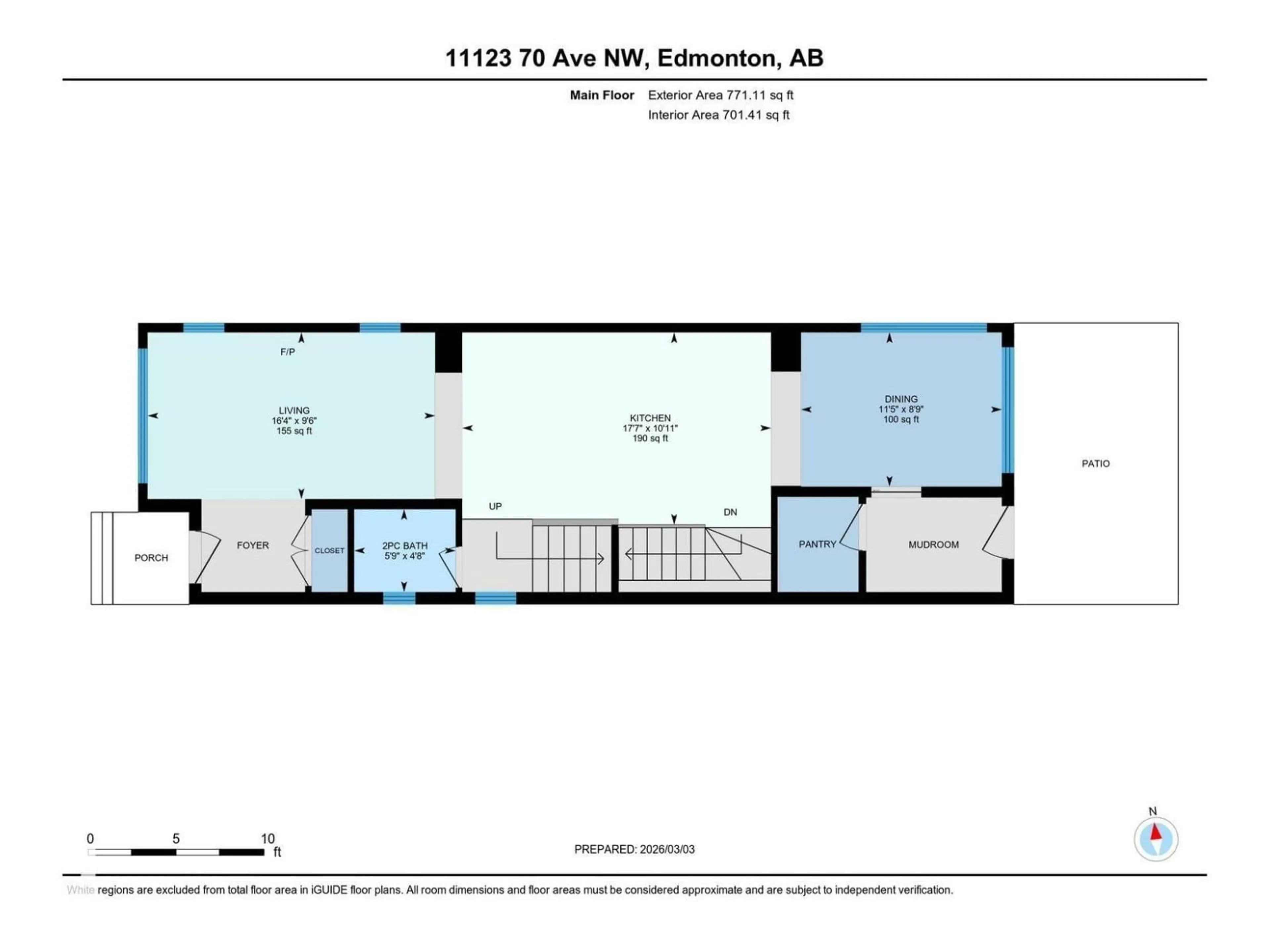 Floor plan for NW - 11123 70 AV, Edmonton Alberta T6H2G9