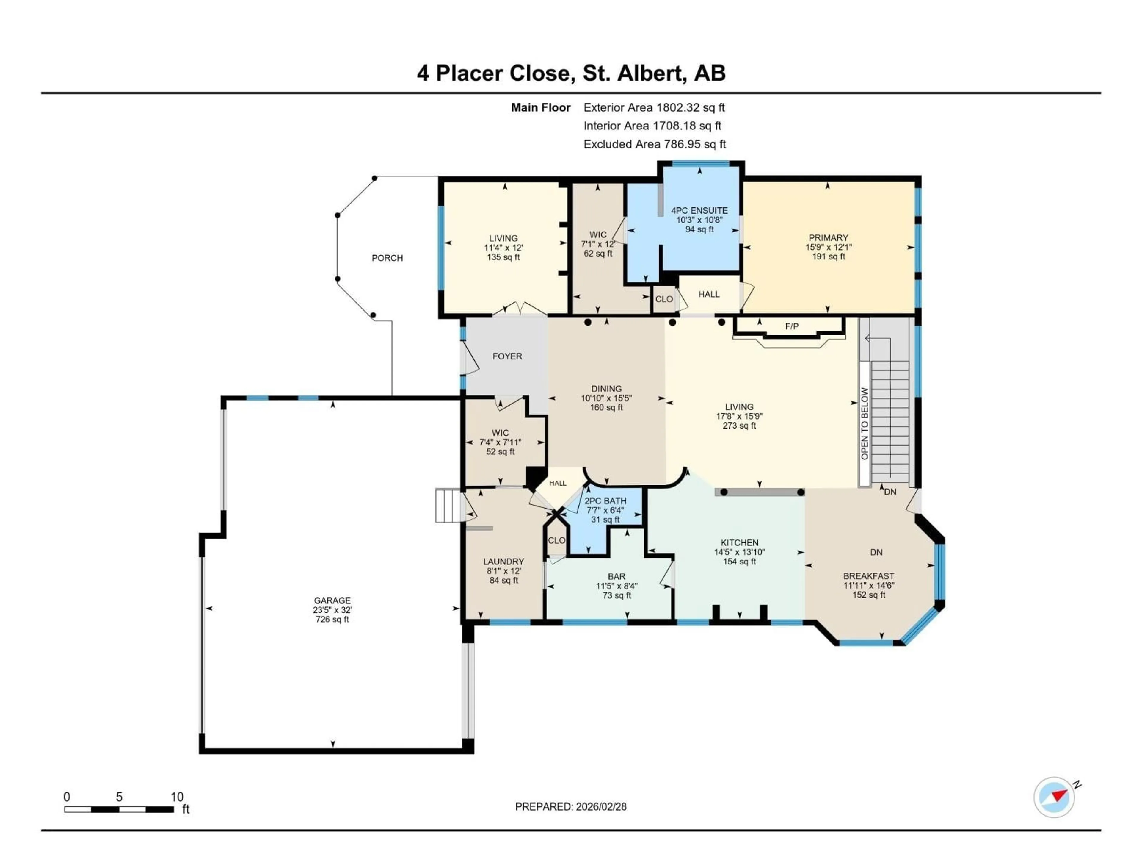 Floor plan for 4 PLACER CL, St. Albert Alberta T8N6A2