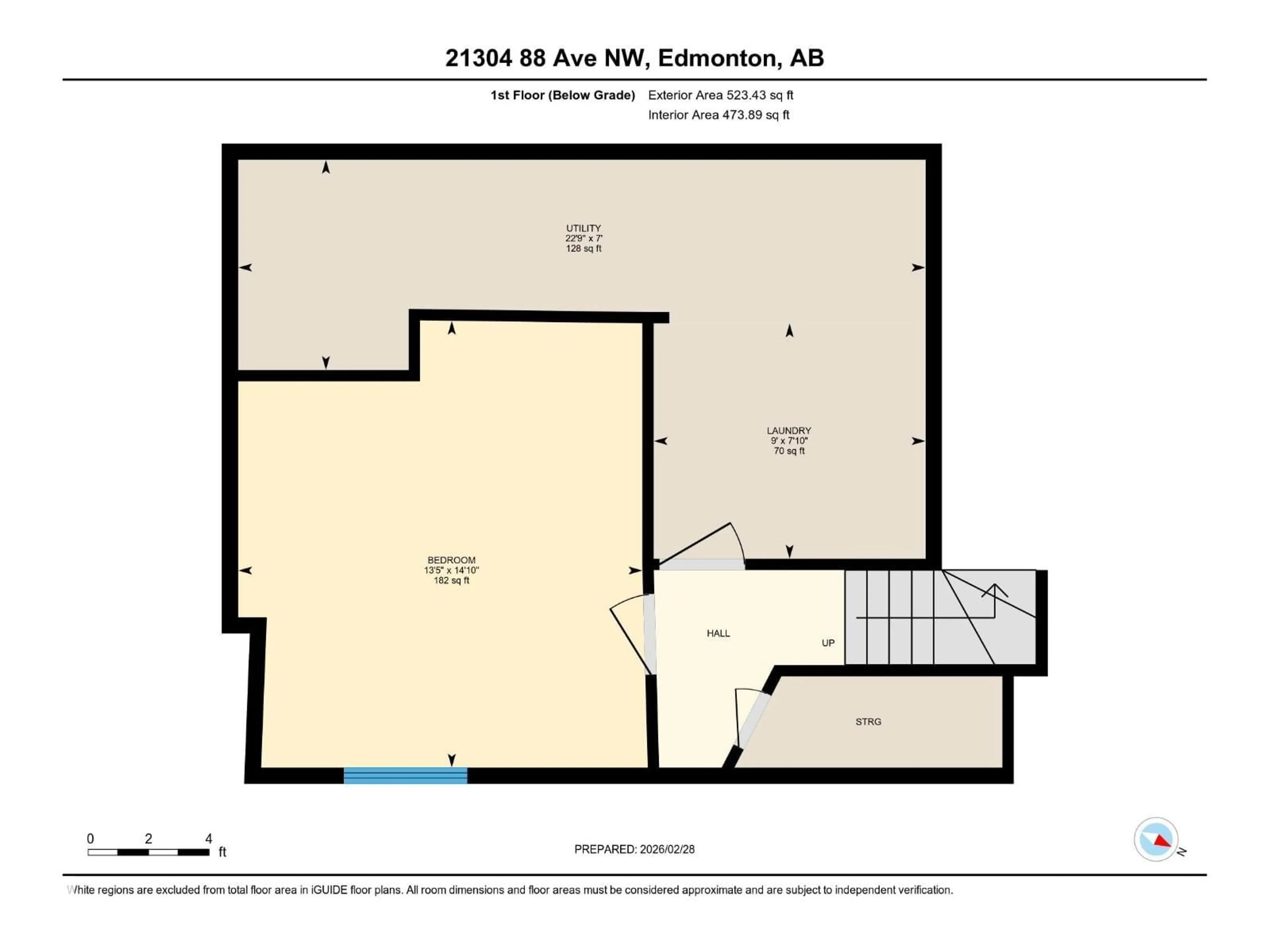 Floor plan for 21304 88 AV, Edmonton Alberta T5T6V1