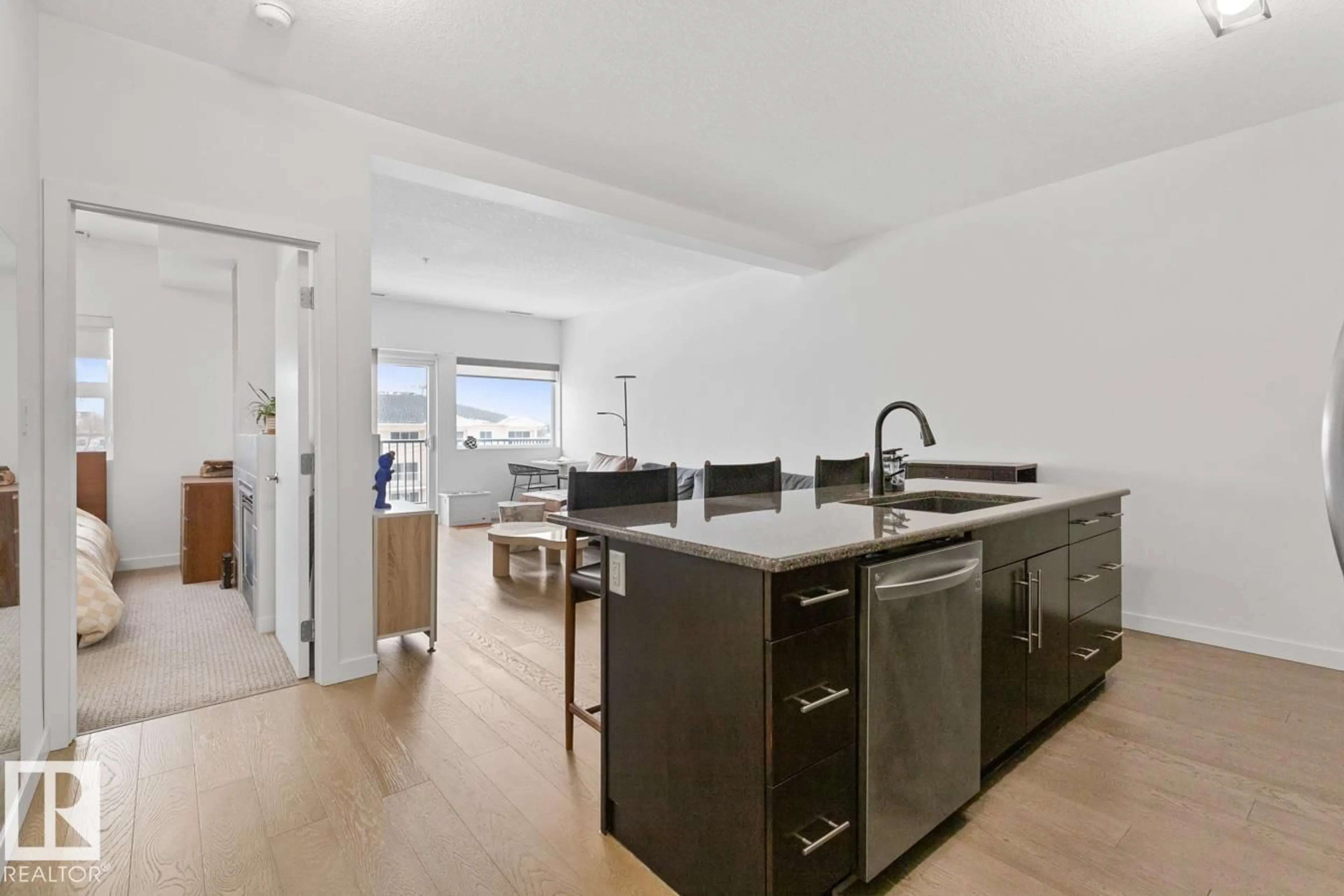 Open concept kitchen, unknown for #408 - 11203 103A AV NW, Edmonton Alberta T5K1N1