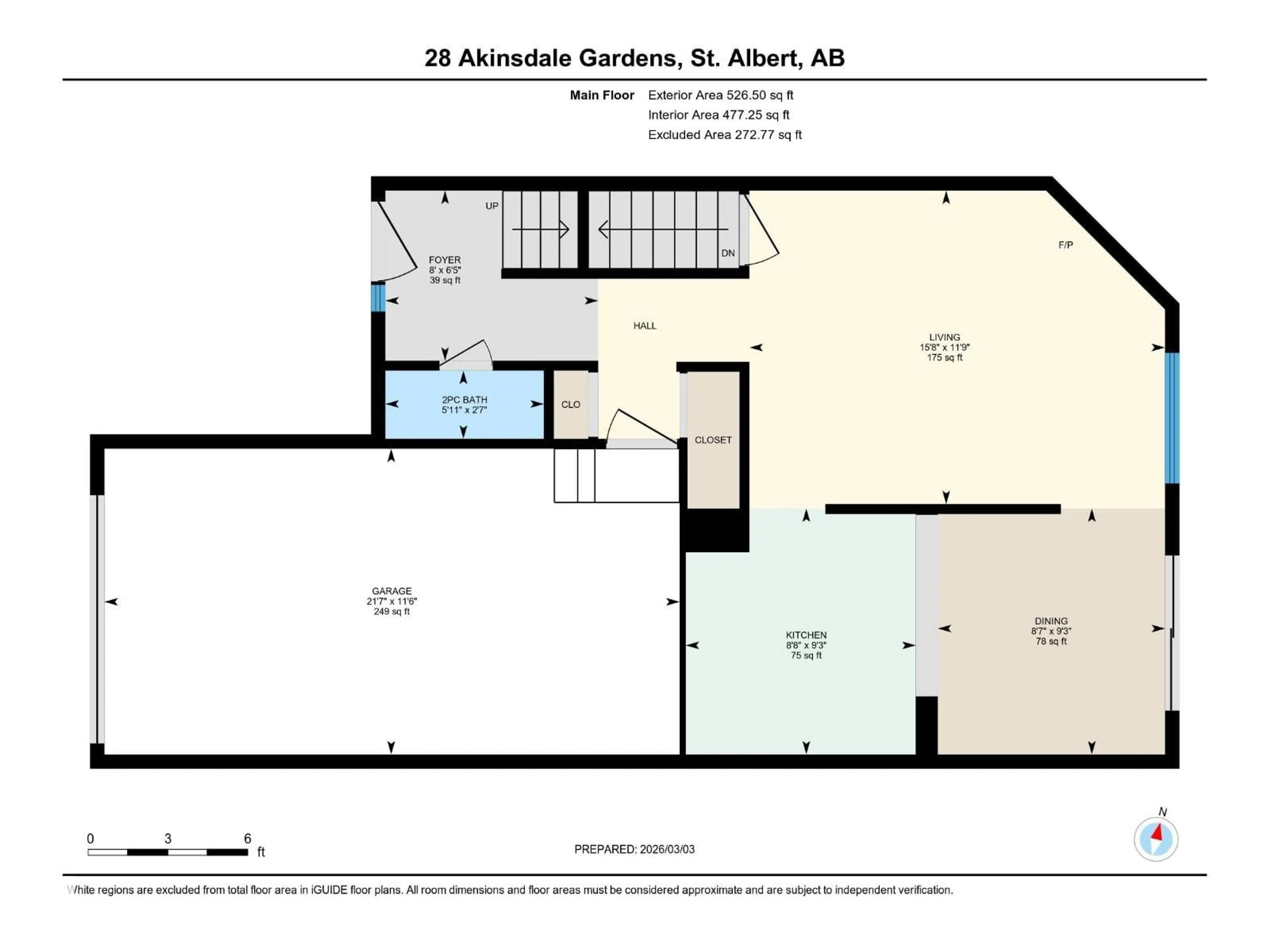 Floor plan for 28 AKINSDALE GD, St. Albert Alberta T8N2W9