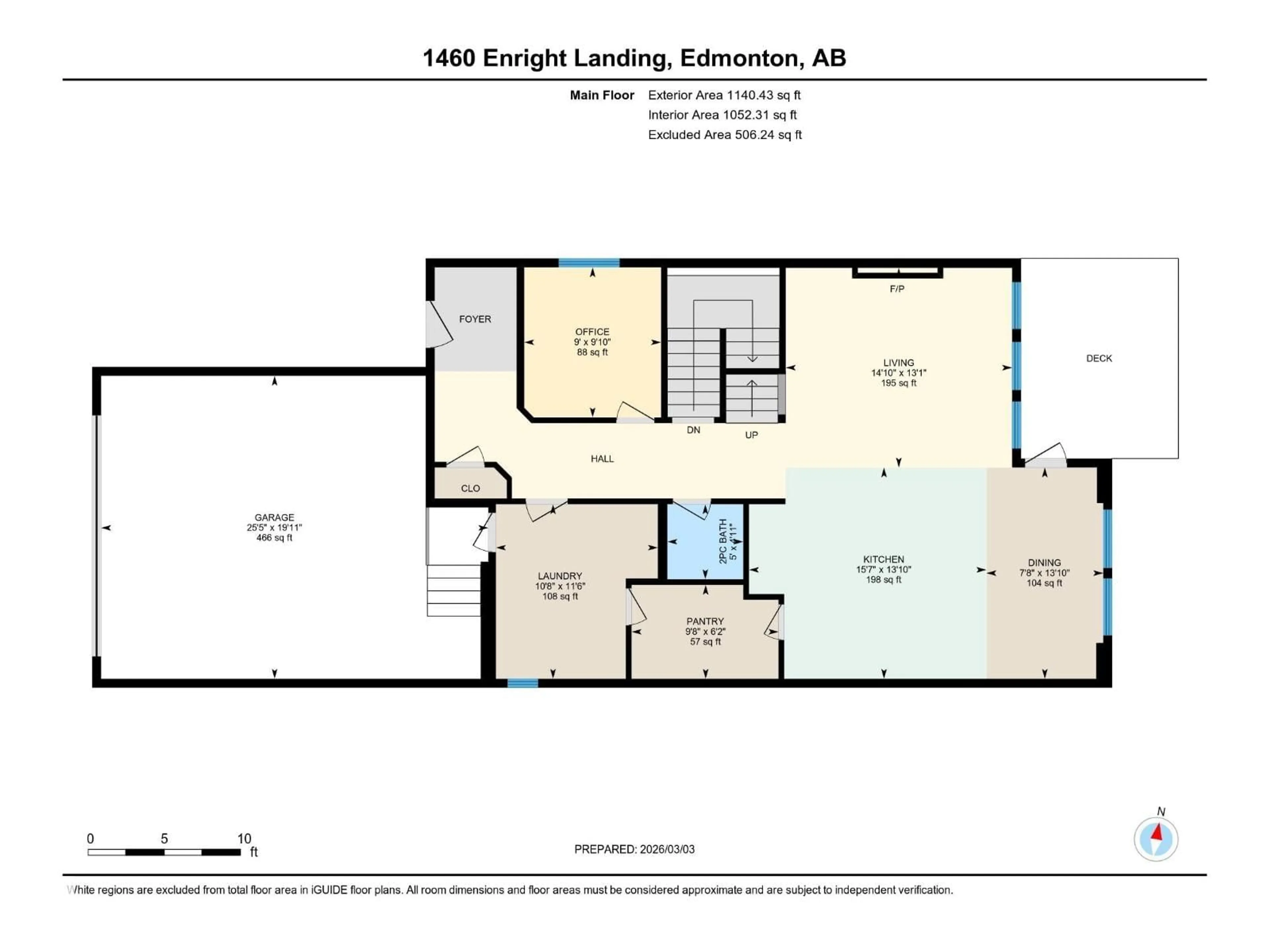 Floor plan for 1460 ENRIGHT LANDING LD, Edmonton Alberta T6M0Z2