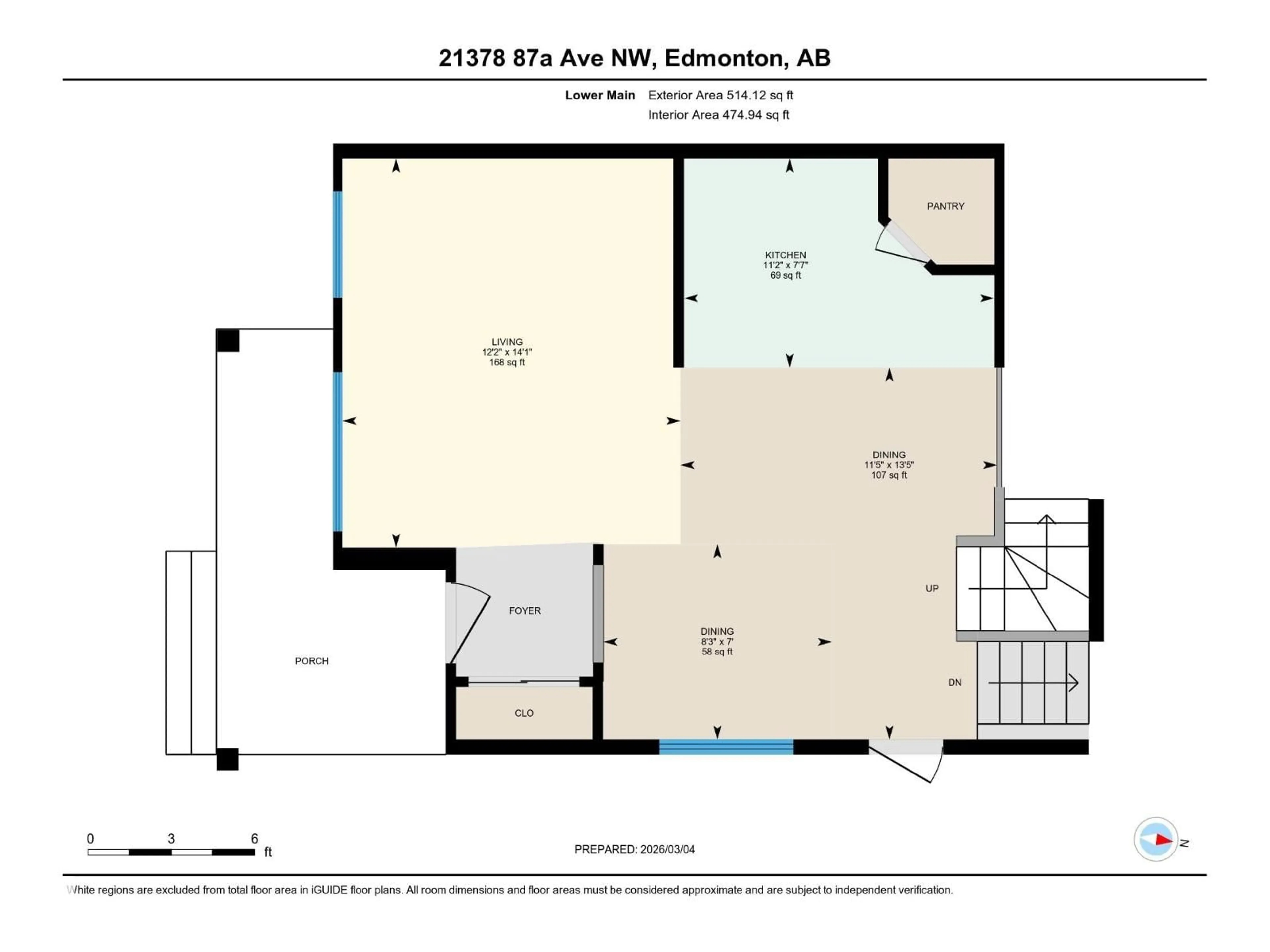 Floor plan for 21378 87A AV, Edmonton Alberta T5T6T8