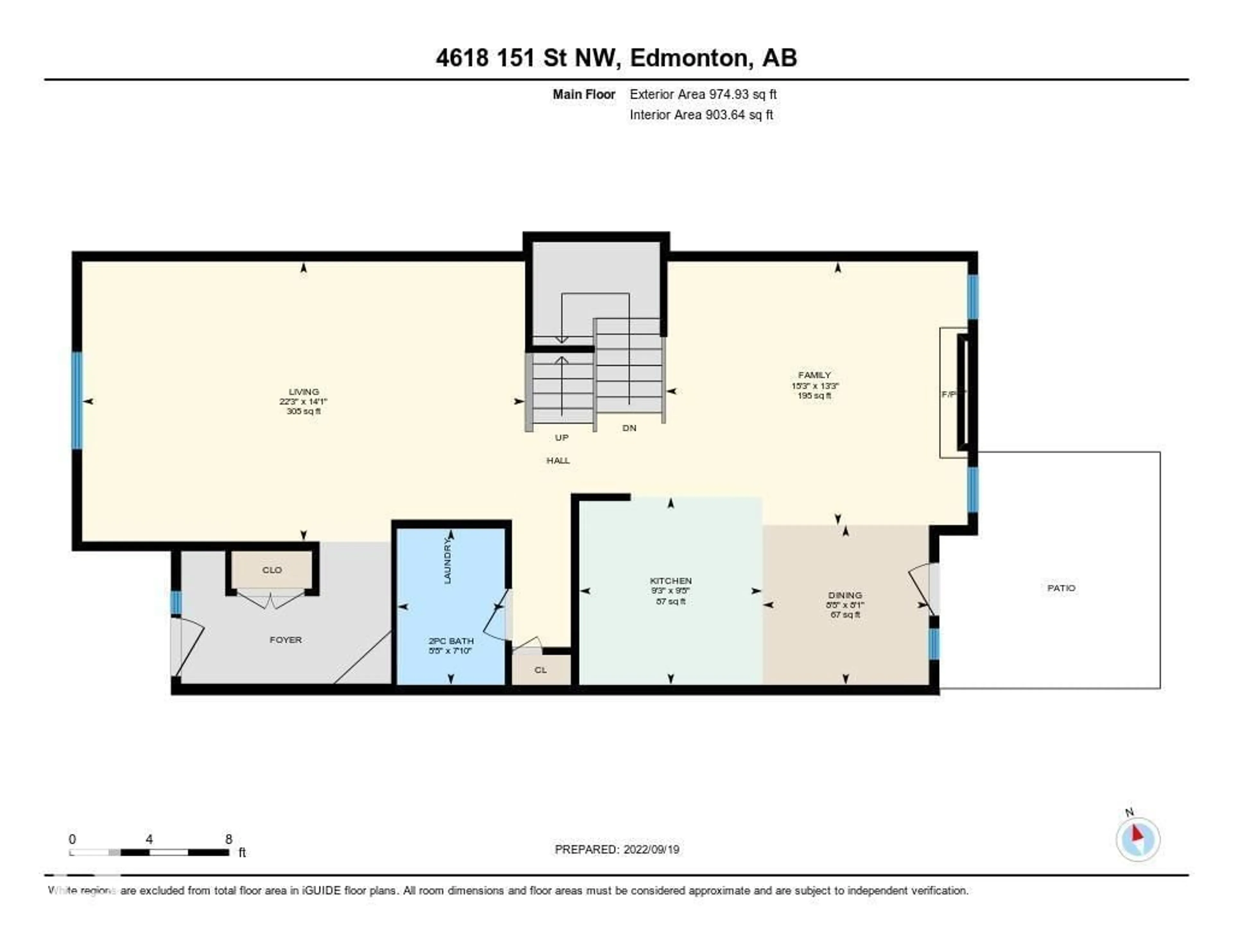 Floor plan for NW - 4618 151 ST, Edmonton Alberta T6H5N8
