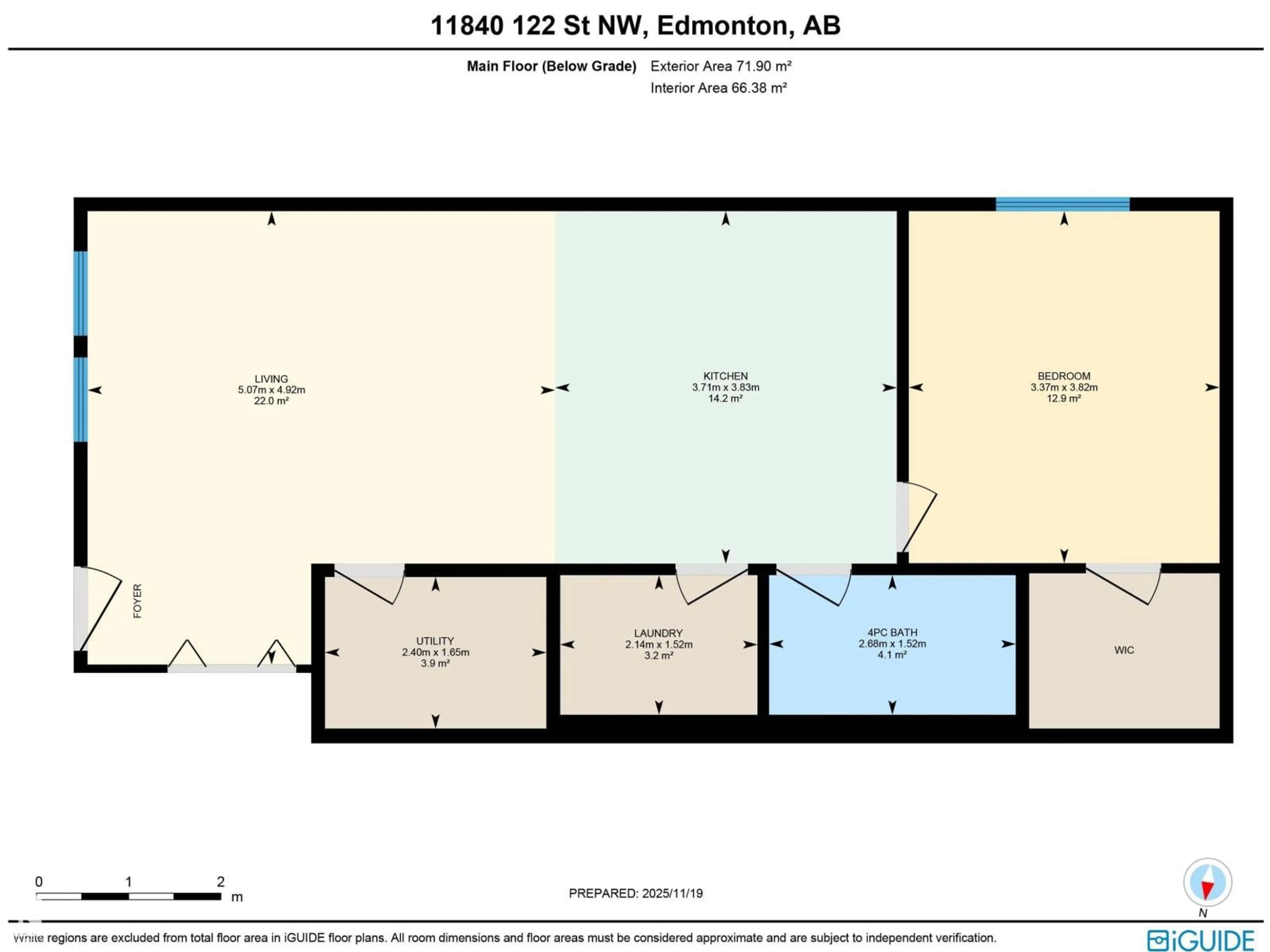 Floor plan for NW - 11840B 122 ST, Edmonton Alberta T5L0C2