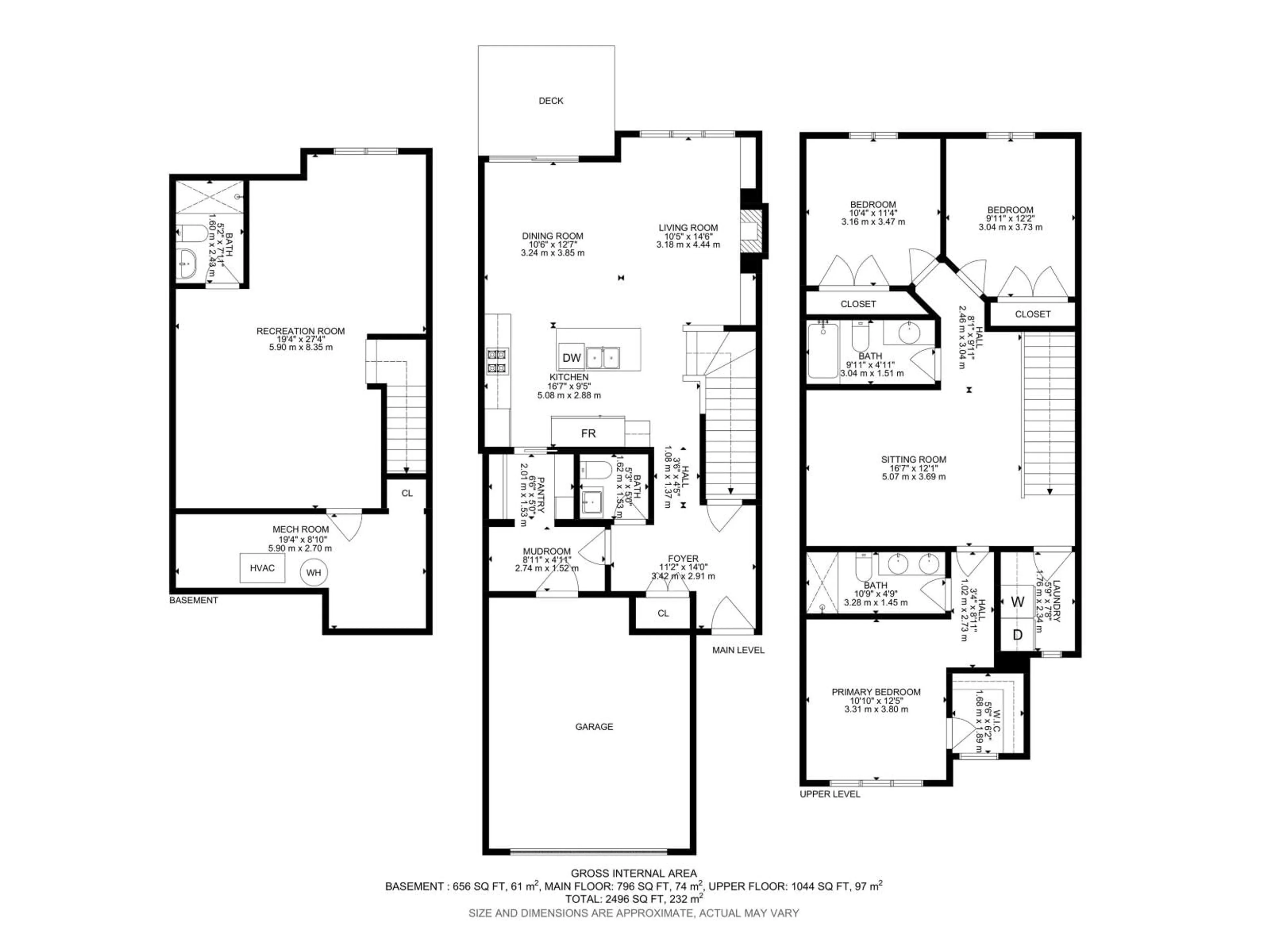 Floor plan for 3234 CHERNOWSKI WY, Edmonton Alberta T6W4G4