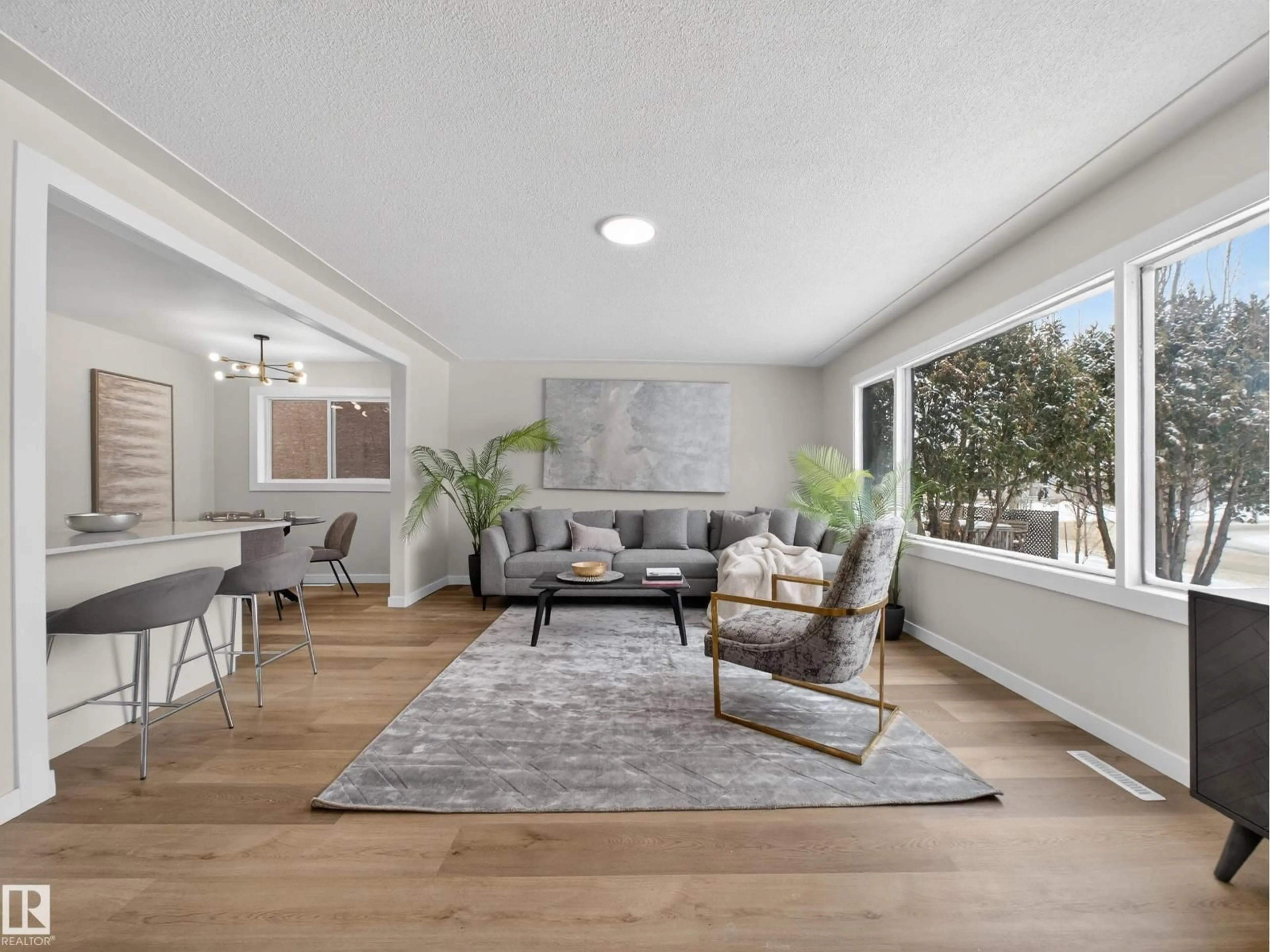 Living room with furniture, unknown for 4841 114 AV, Edmonton Alberta T5W0T7