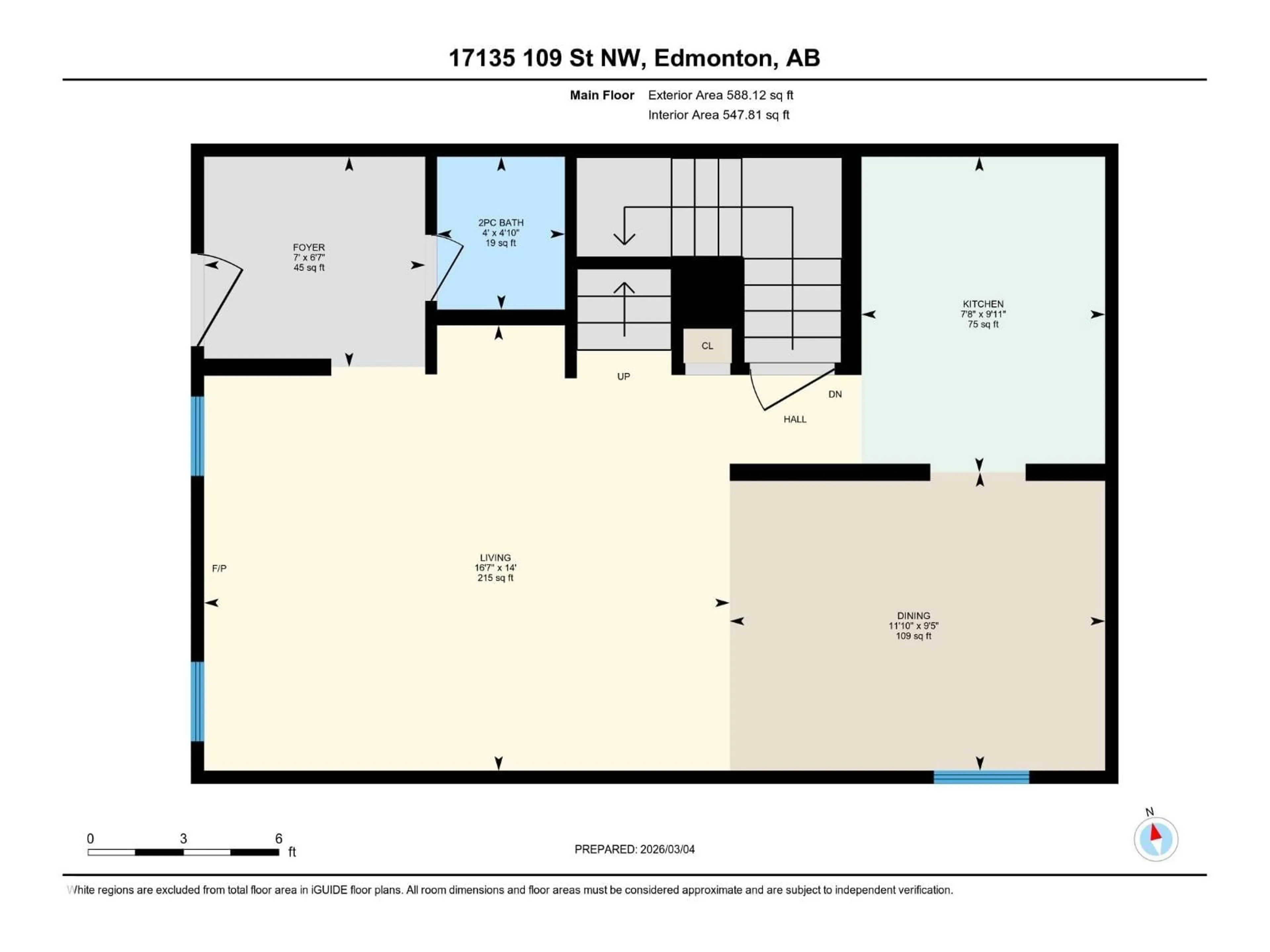 Floor plan for NW - 17135 109 ST, Edmonton Alberta T5X3E2