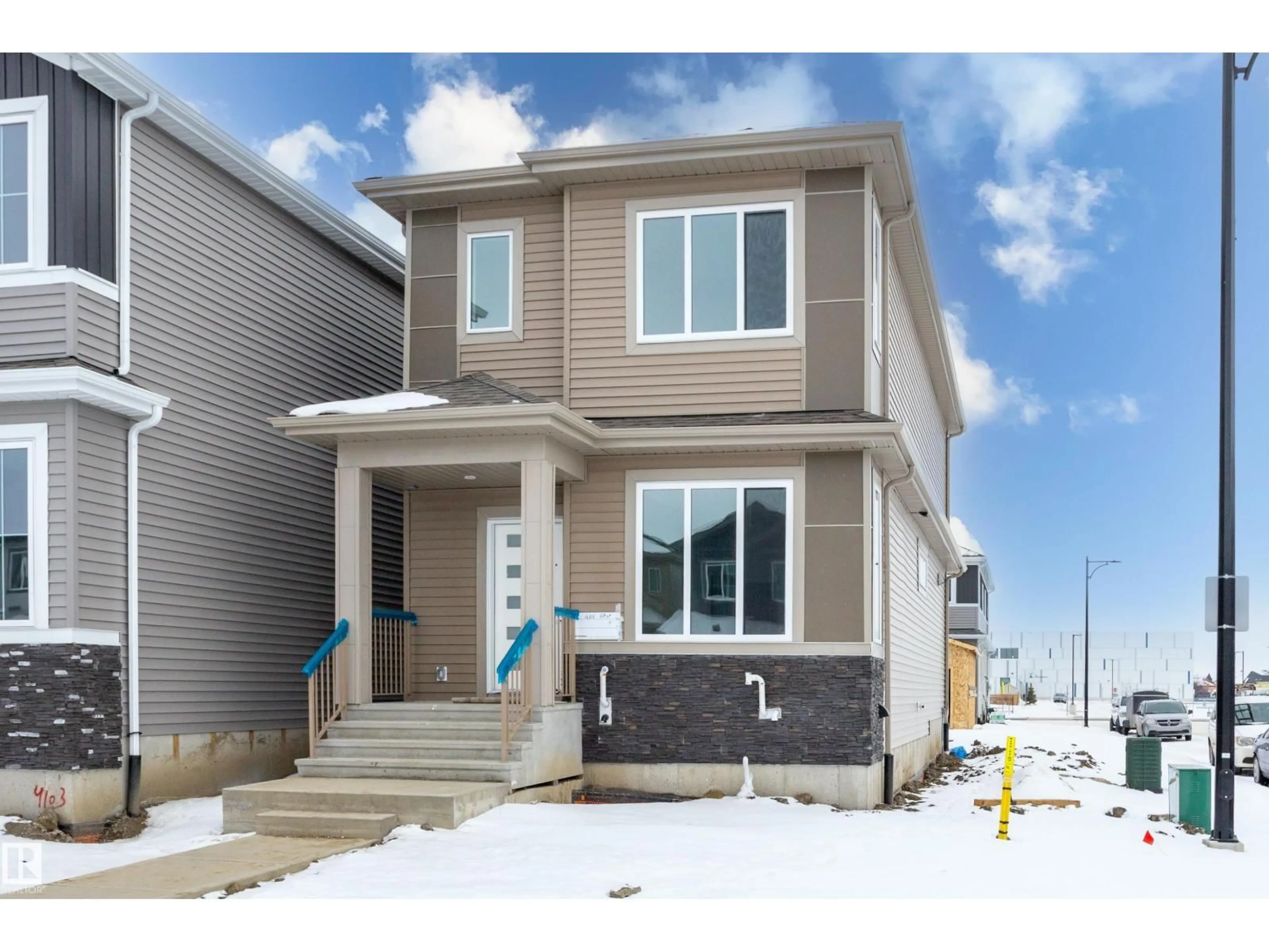 Home with vinyl exterior material, street for 4101 67 ST, Beaumont Alberta T4X3E9