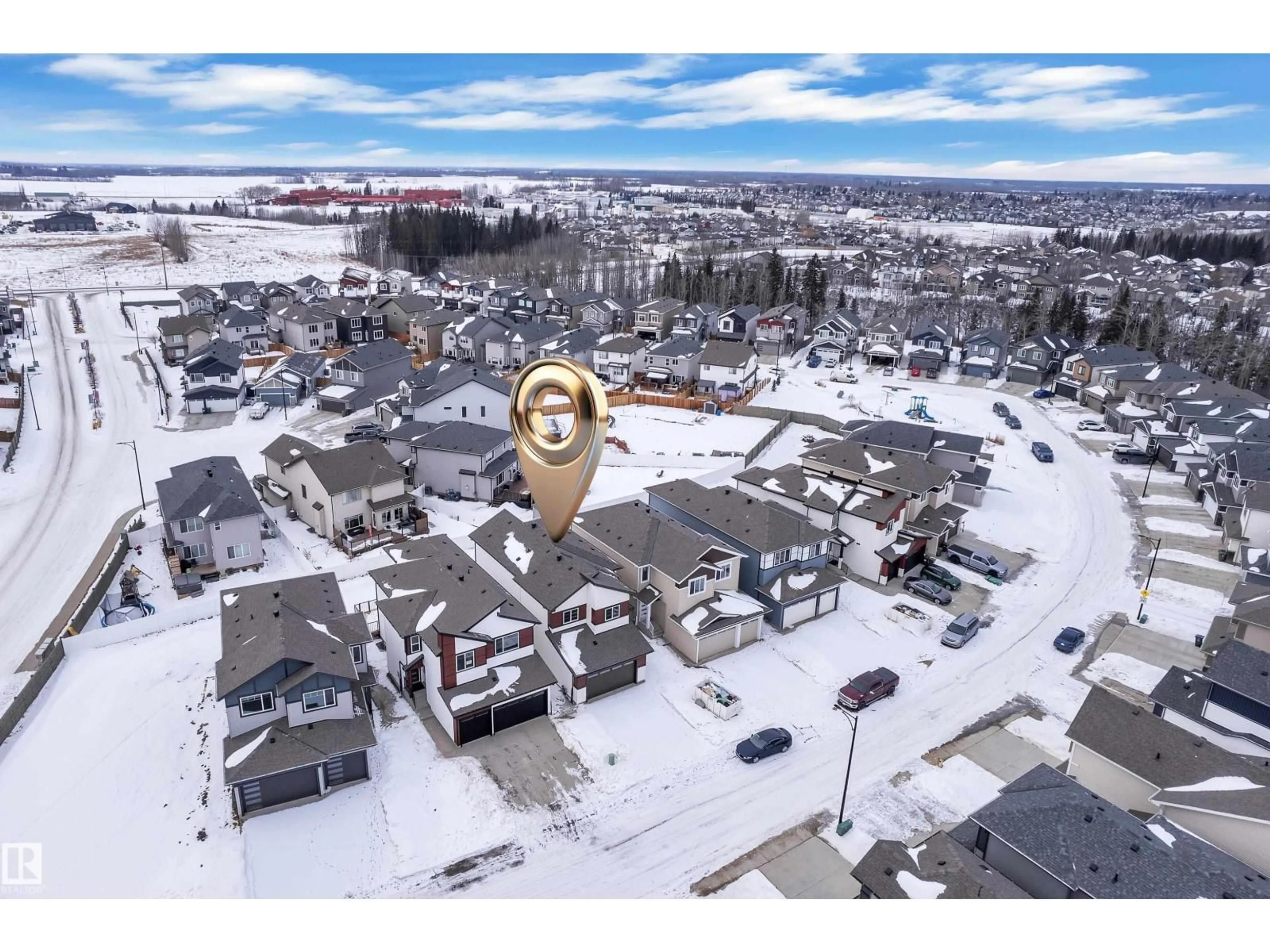 A pic from outside/outdoor area/front of a property/back of a property/a pic from drone, street for 741 ASTORIA WY, Devon Alberta T9G0M7