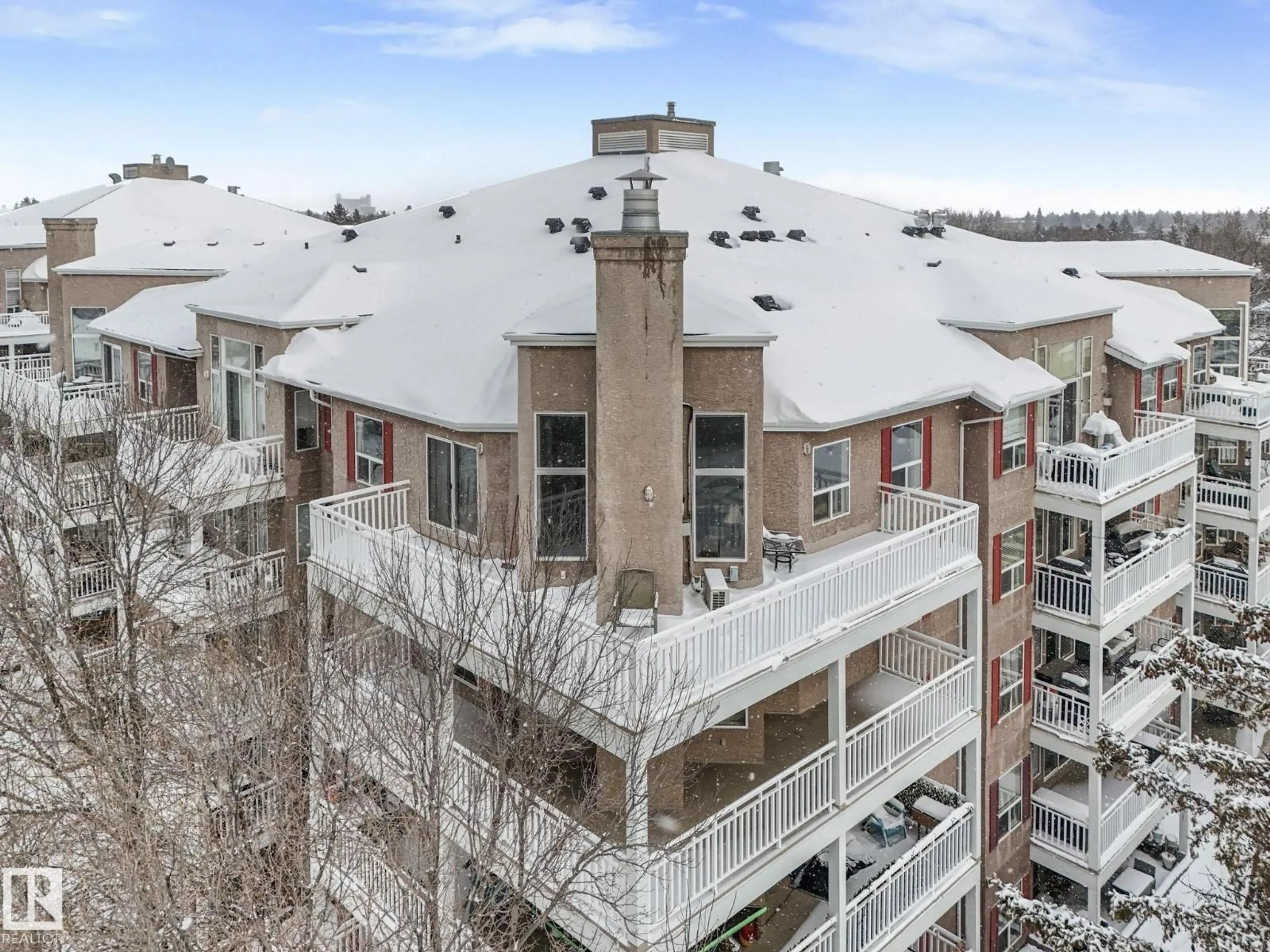 A pic from outside/outdoor area/front of a property/back of a property/a pic from drone, city buildings view from balcony for #503 - 10933 124 ST, Edmonton Alberta T5M4E1