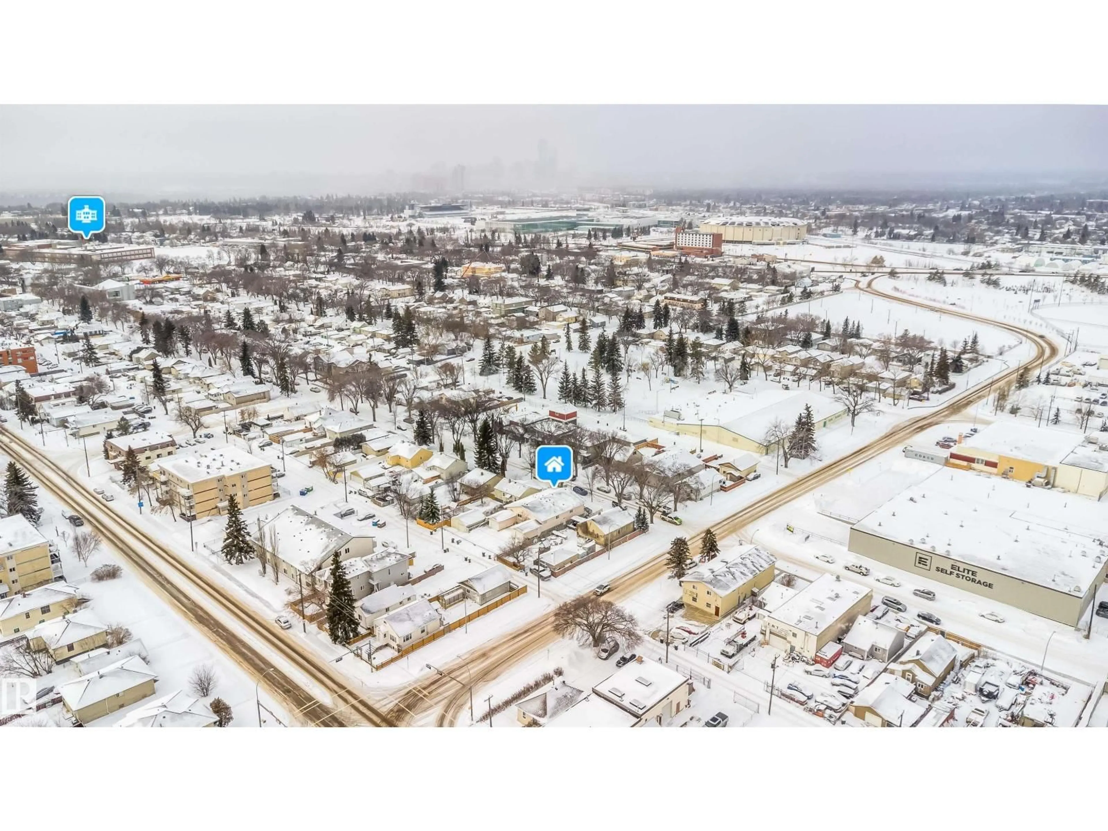 A pic from outside/outdoor area/front of a property/back of a property/a pic from drone, street for 12041/43 67 ST, Edmonton Alberta T5B1M4
