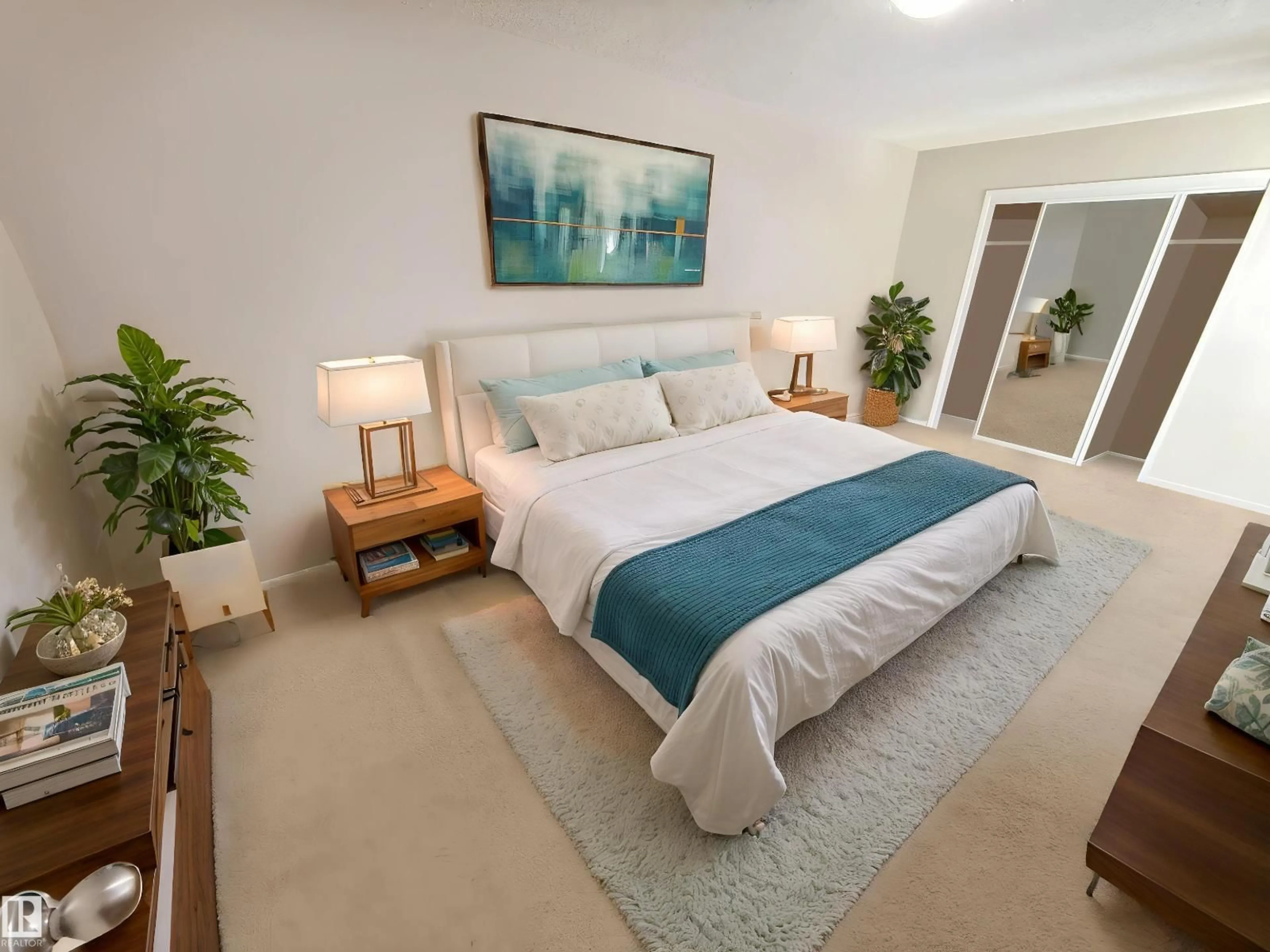 Bedroom with bed, unknown for 157 LANCASTER TC, Edmonton Alberta T5X5T1