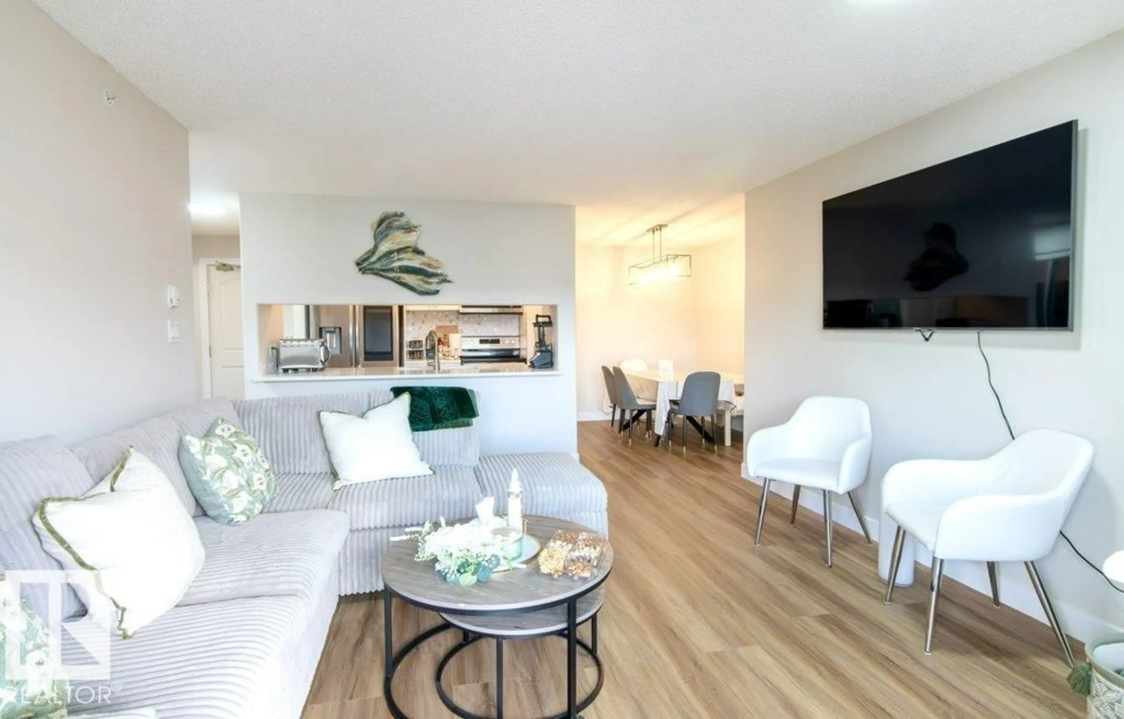 Living room with furniture, unknown for #417 - 16303 95 ST, Edmonton Alberta T5Z3V1