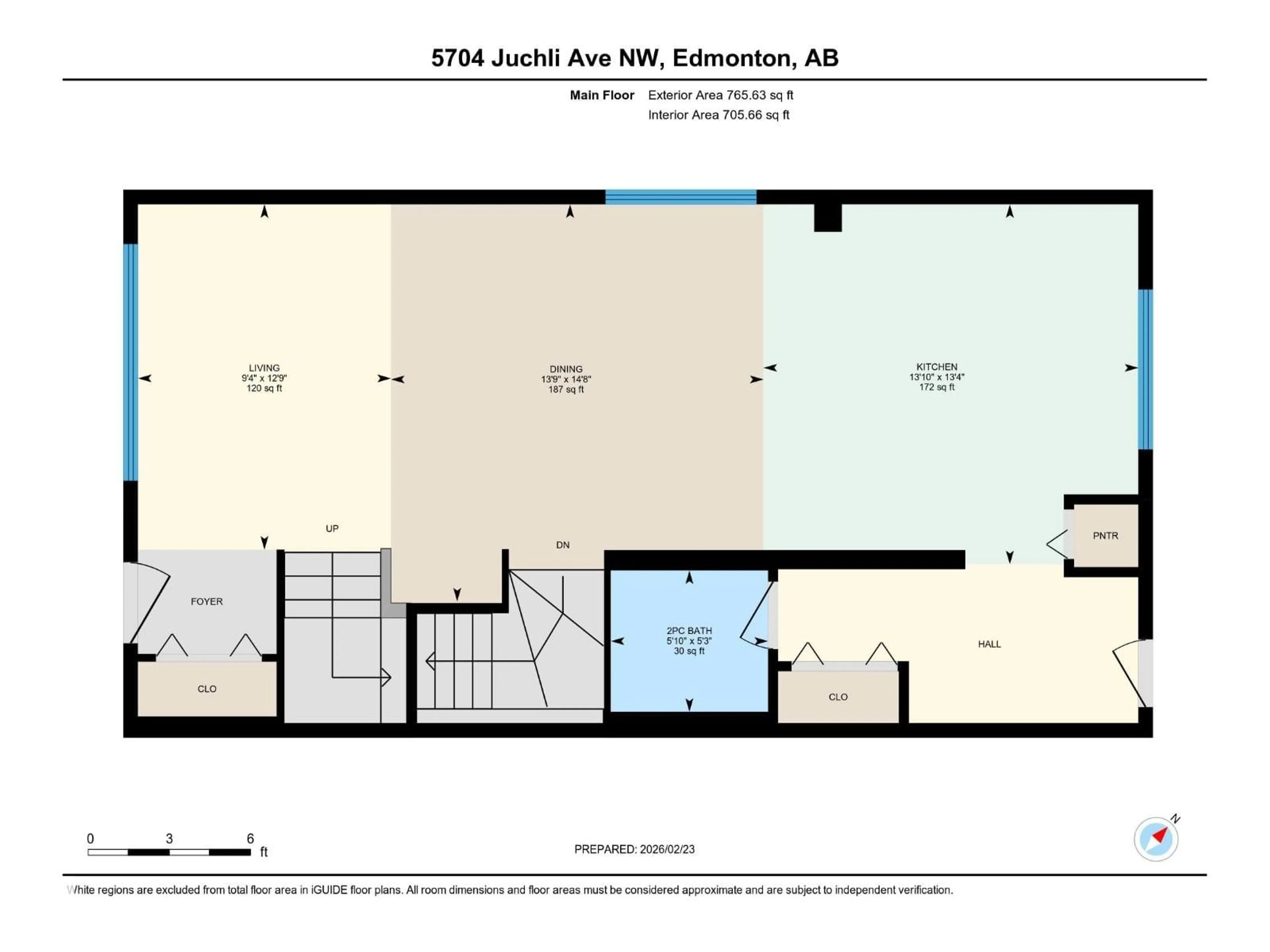 Floor plan for 5704 JUCHLI AV, Edmonton Alberta T5E6Y2