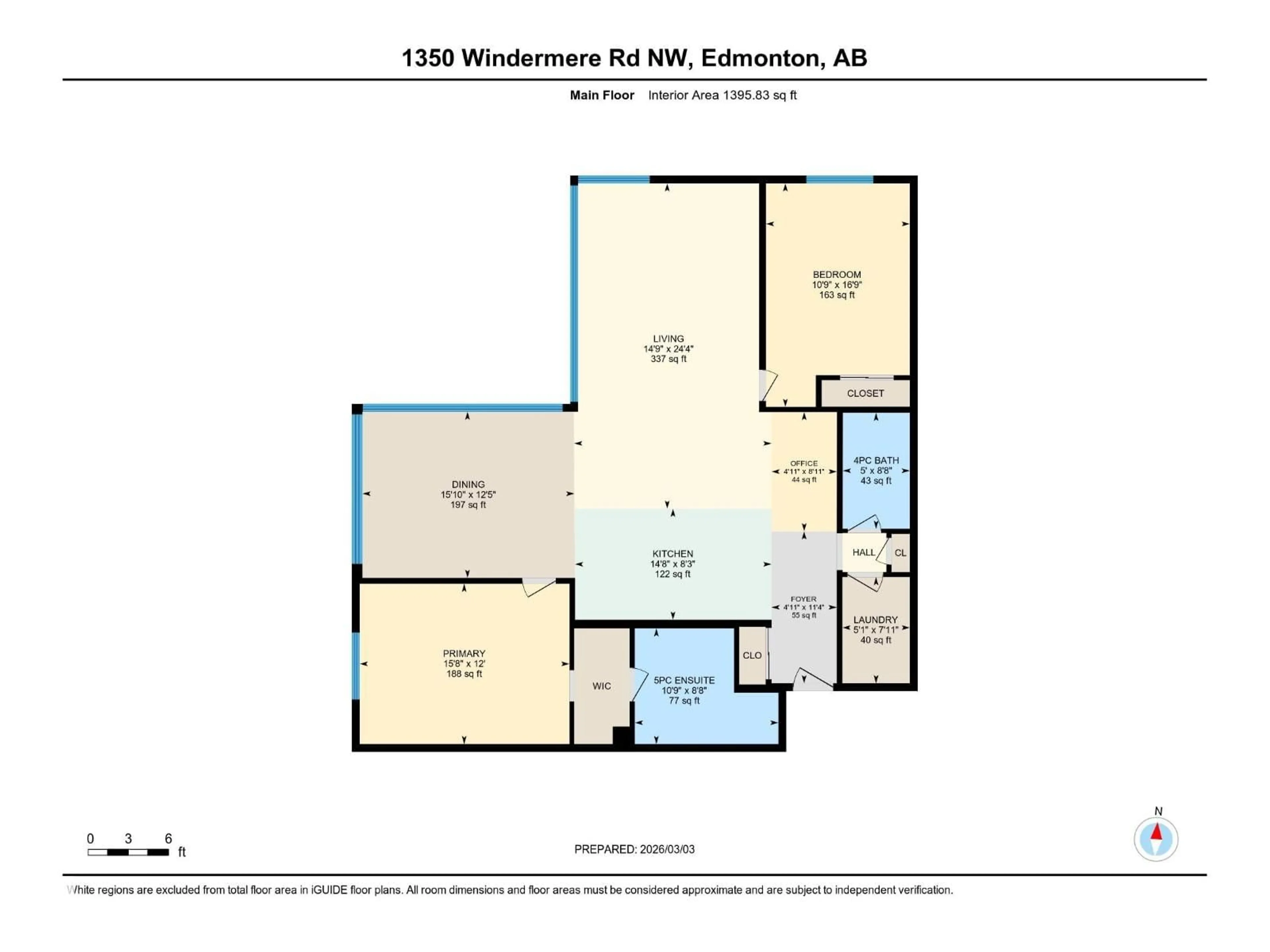 Floor plan for #405 - 1350 WINDERMERE WY, Edmonton Alberta T6W2J3