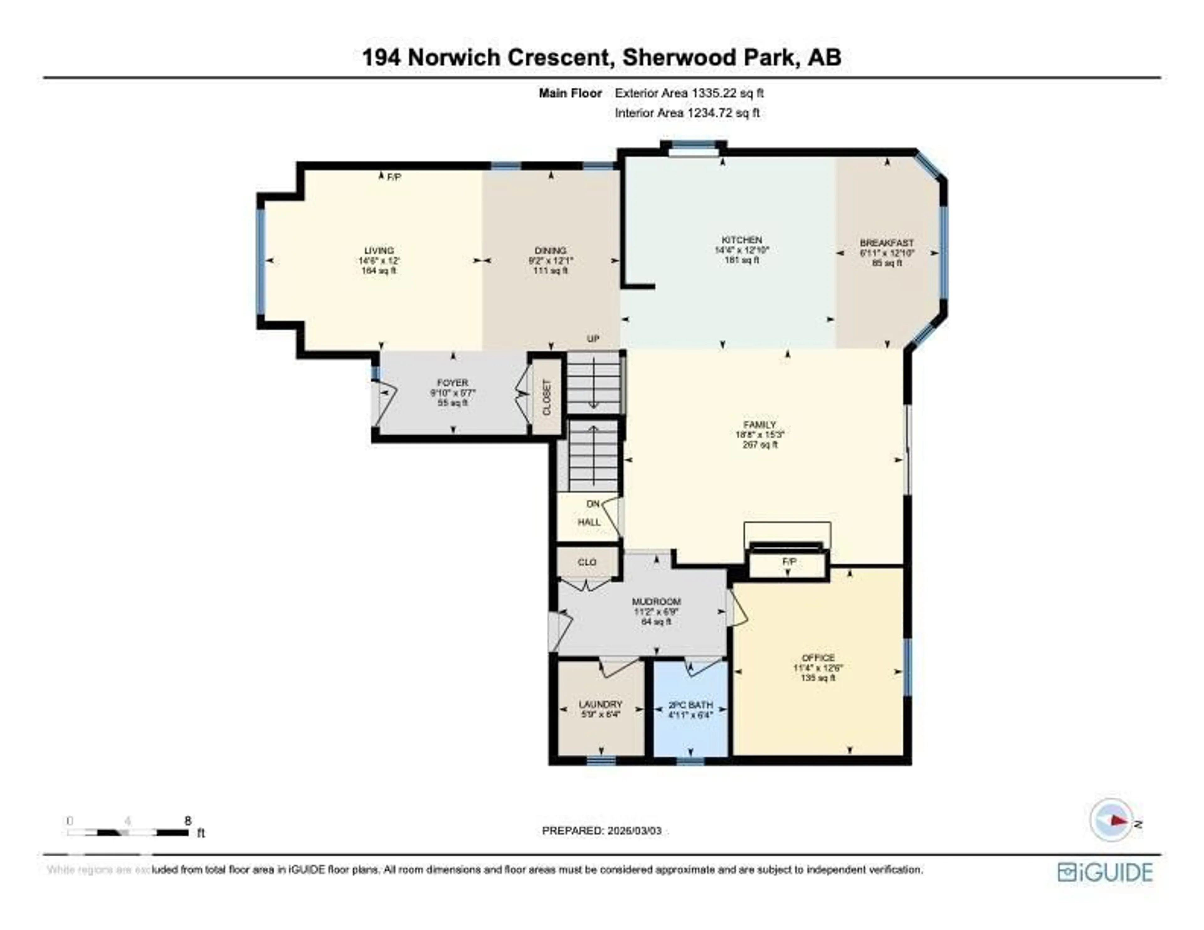 Floor plan for 194 NORWICH CR, Sherwood Park Alberta T8A5T7