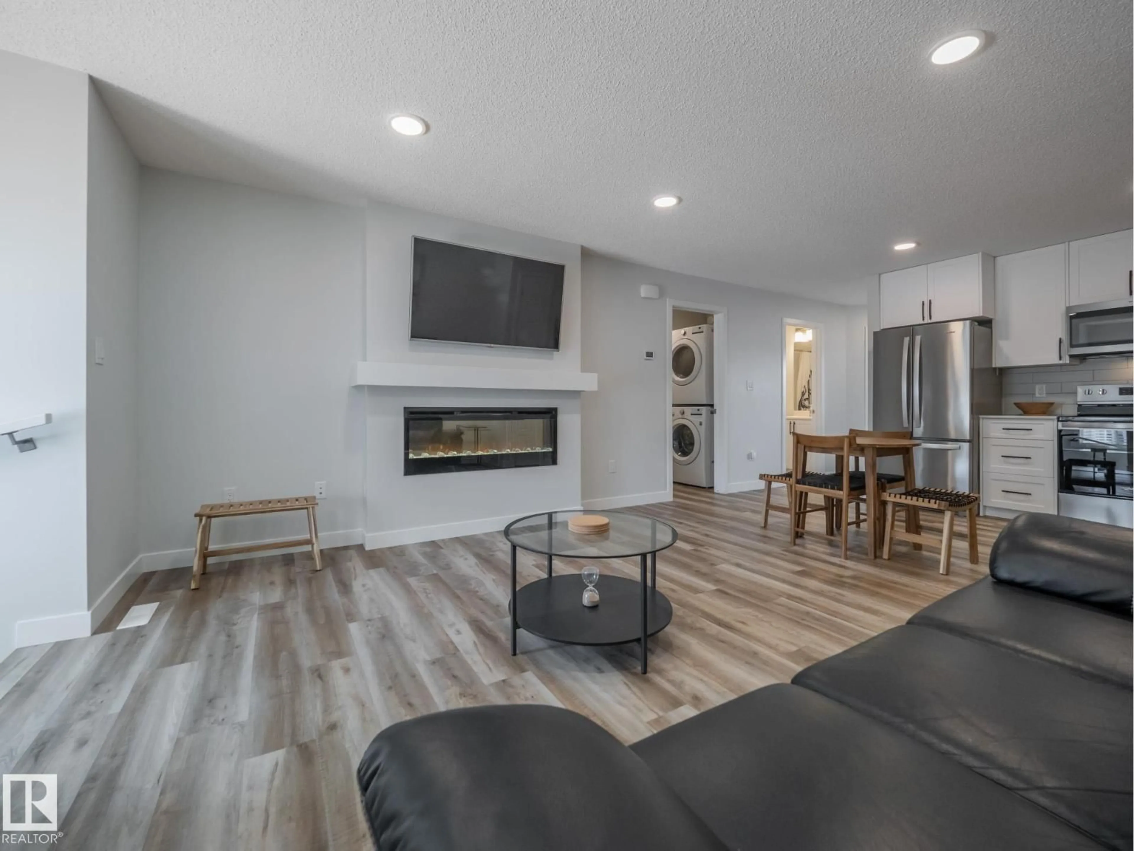 Living room with furniture, wood/laminate floor for #35 - 2905 141 ST, Edmonton Alberta T6W3M4