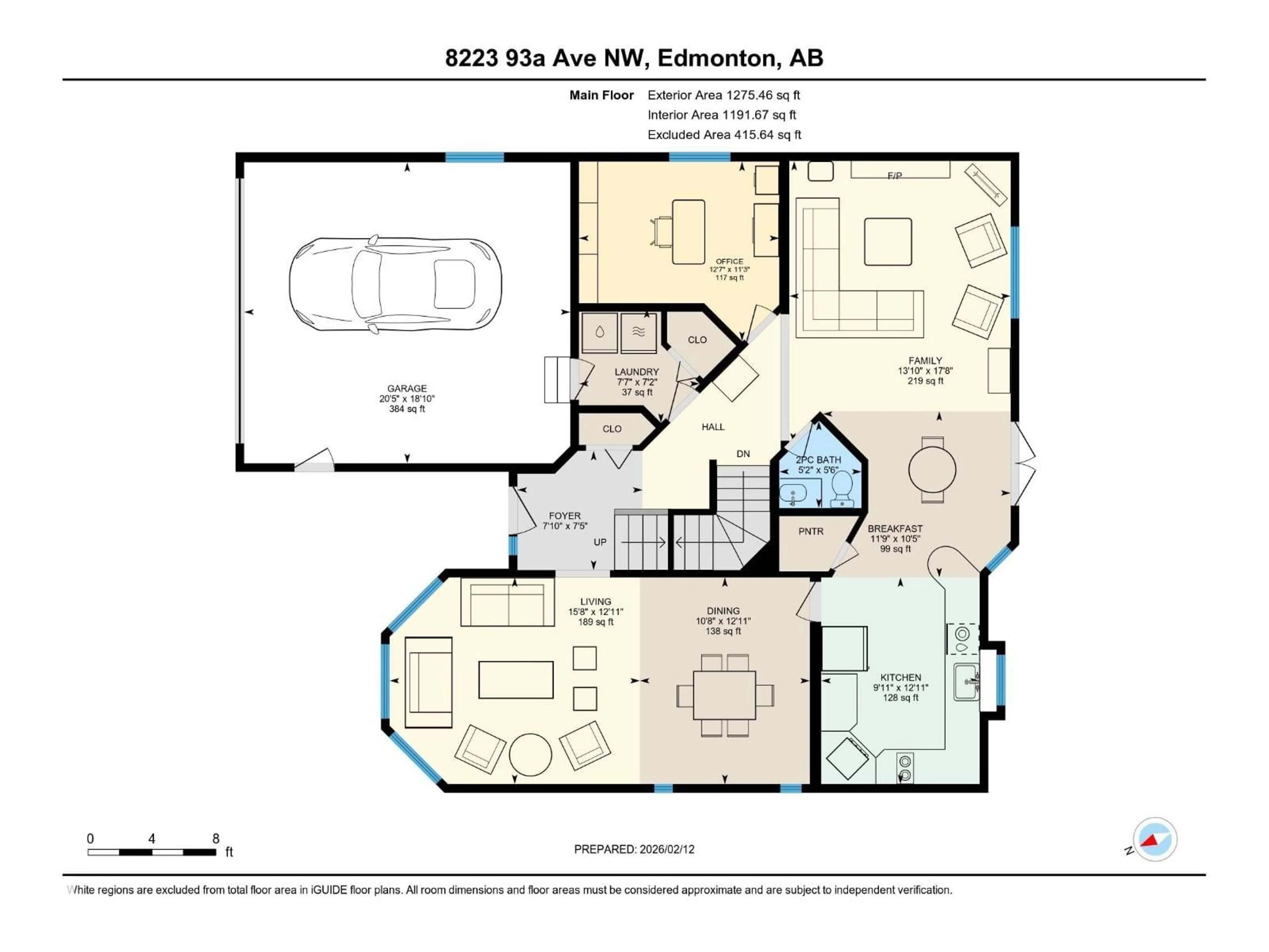Floor plan for 8223 93A AV, Edmonton Alberta T6C1V5