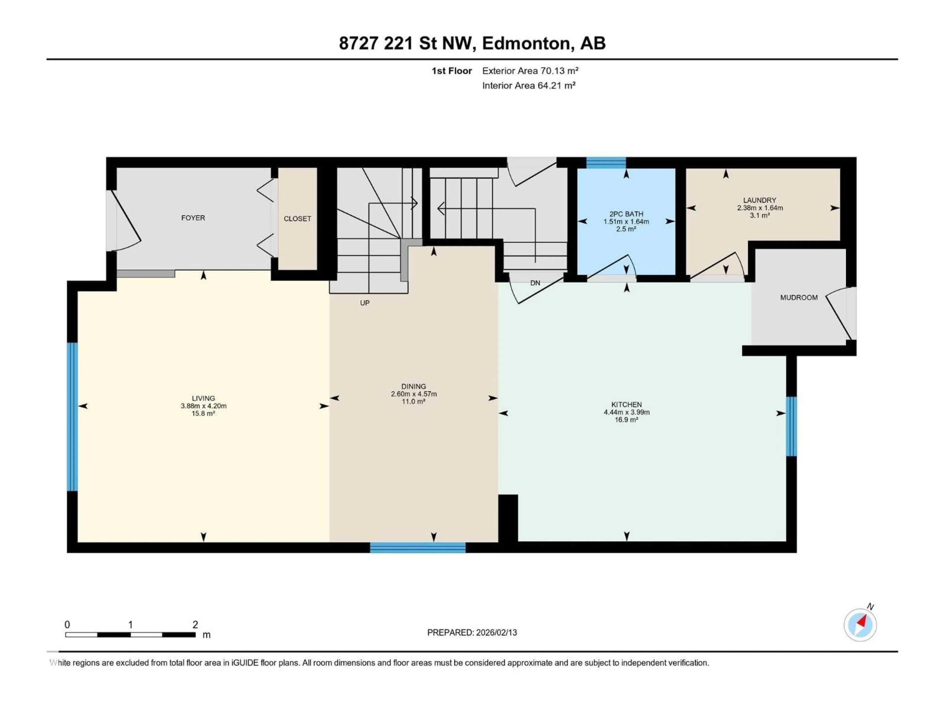 Floor plan for 8727 221 ST, Edmonton Alberta T5T5X9