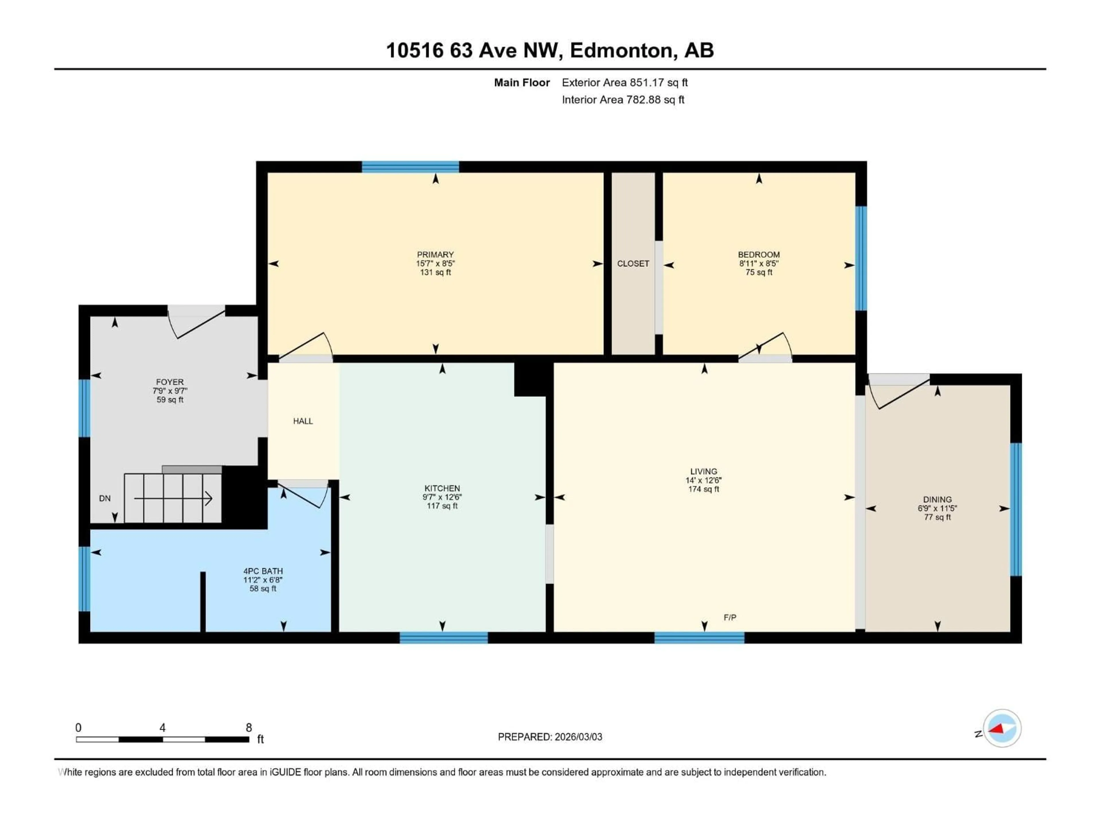 Floor plan for 10516 63 AV, Edmonton Alberta T6H1P4