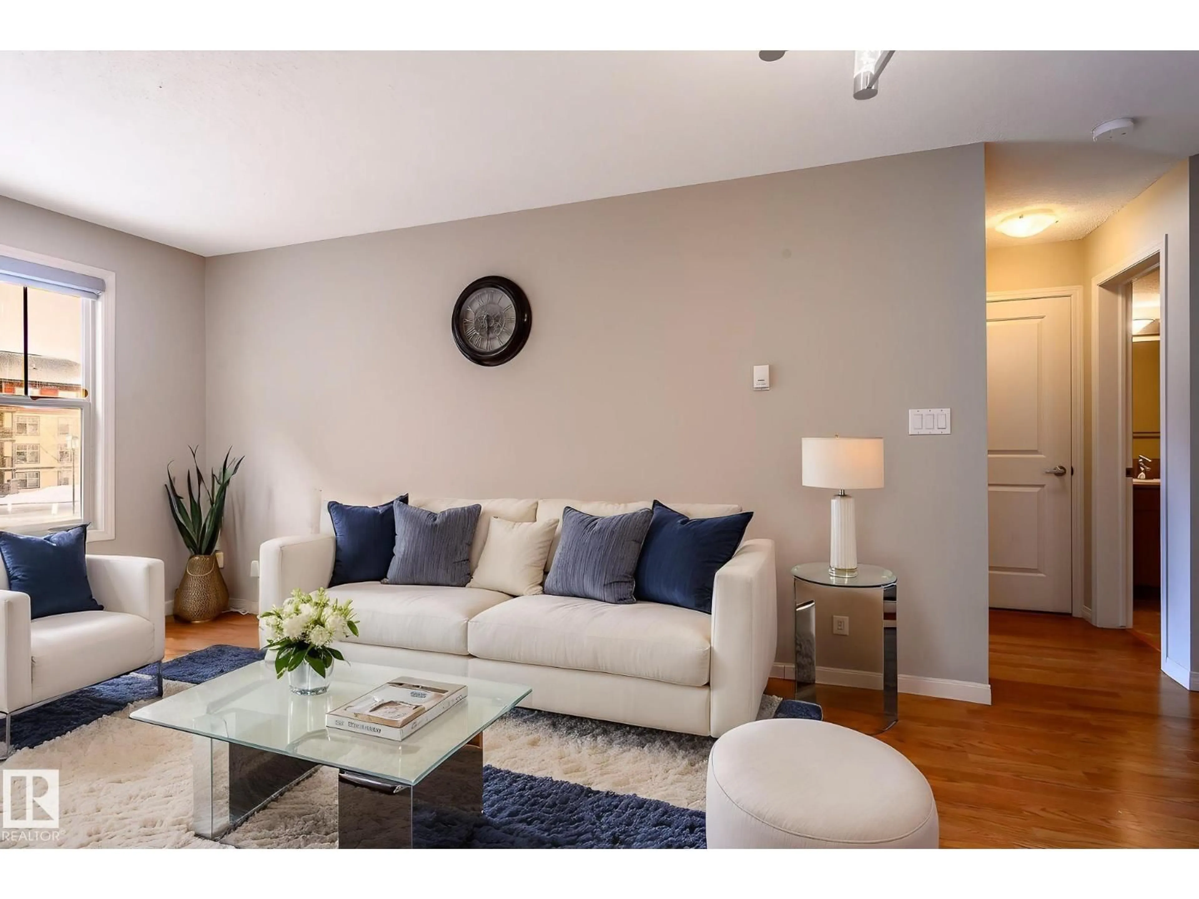 Living room with furniture, unknown for #213 - 105 AMBLESIDE DR, Edmonton Alberta T6W0J4