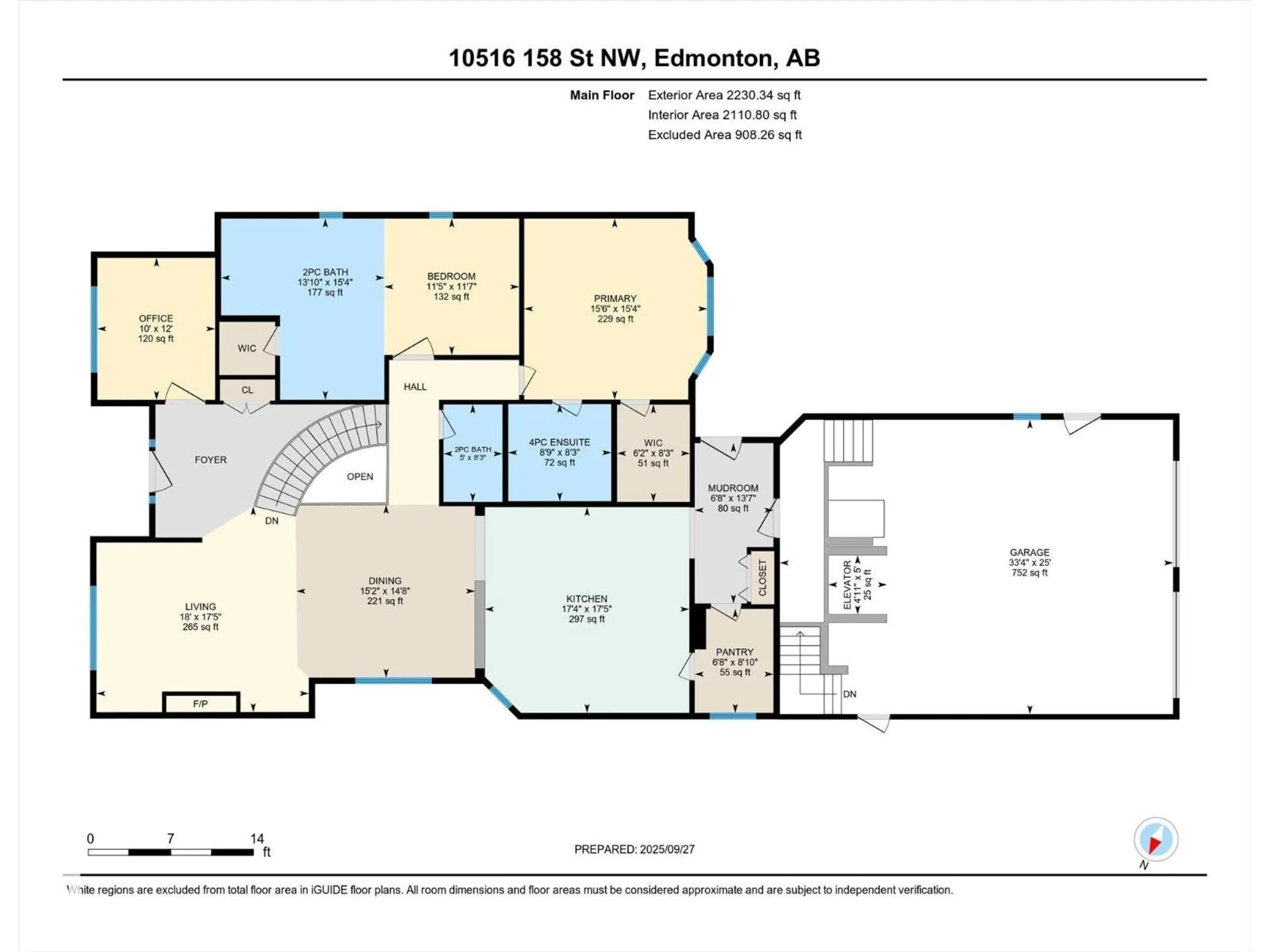 Floor plan for NW - 10516 158 ST, Edmonton Alberta T5P2Y6