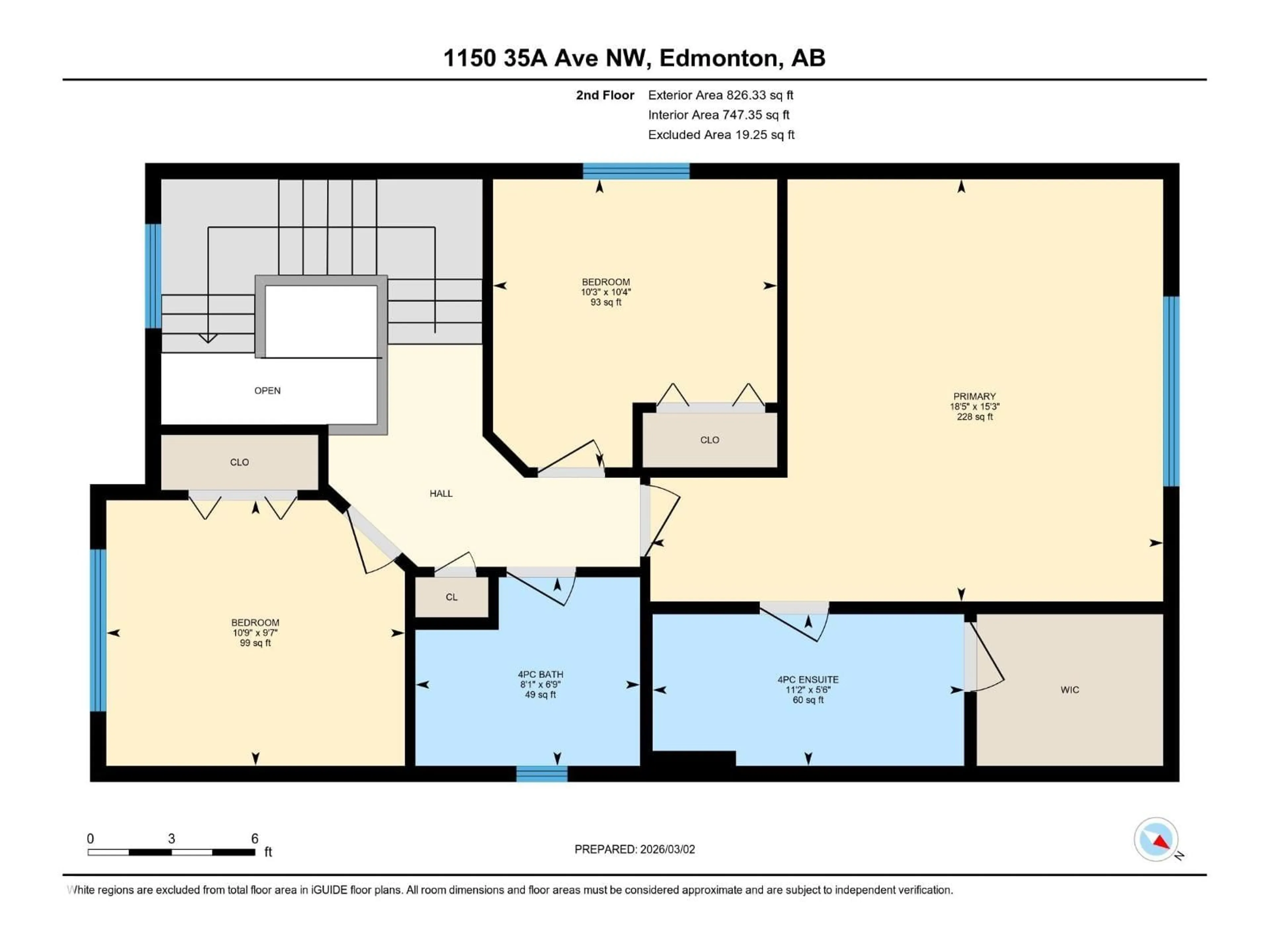 Floor plan for NW - 1150 35A AV, Edmonton Alberta T6T0J6