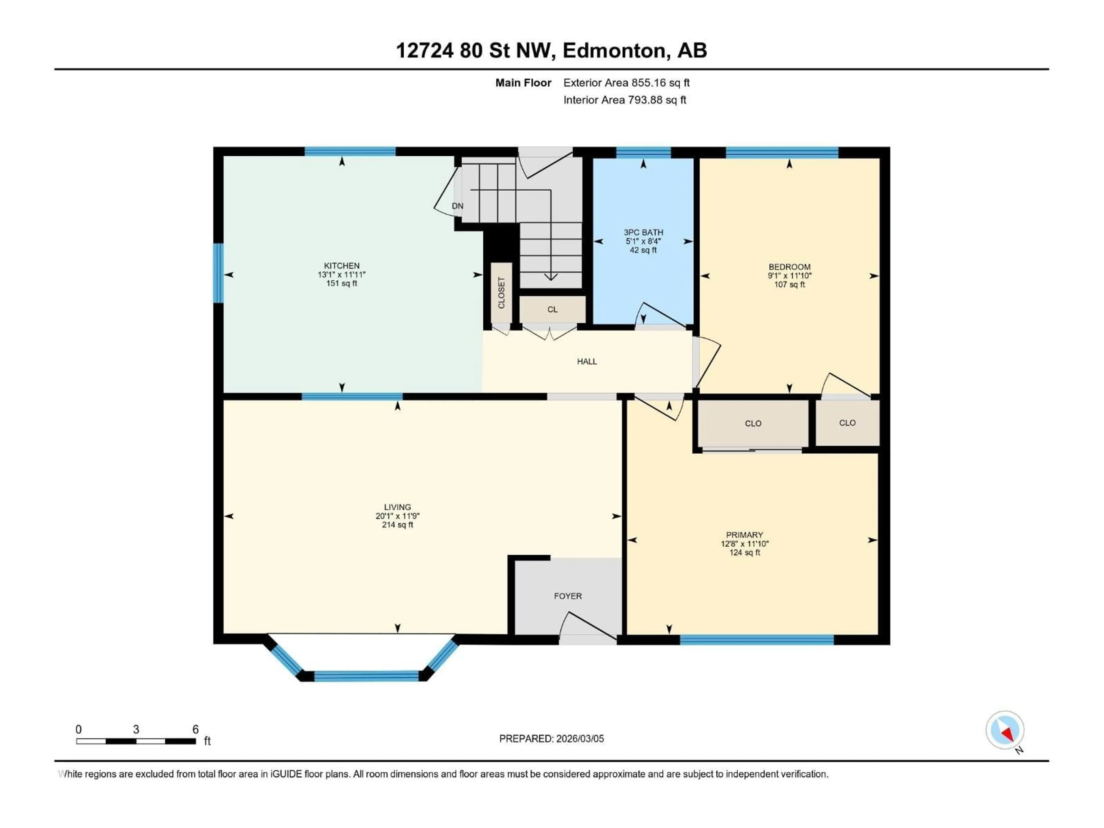 Floor plan for NW - 12724 80 ST, Edmonton Alberta T5C1L3
