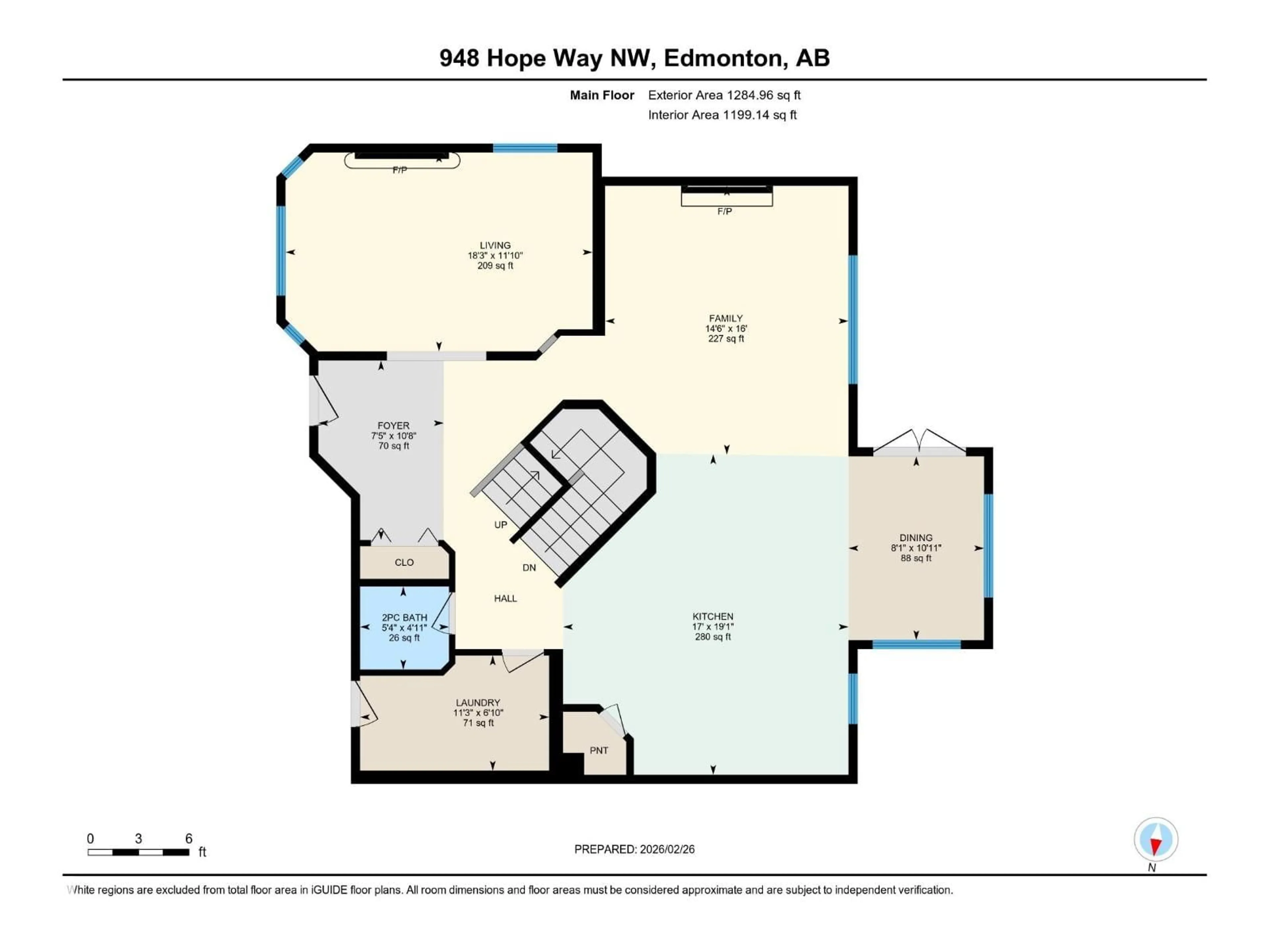Floor plan for 948 HOPE WY, Edmonton Alberta T6M3A2