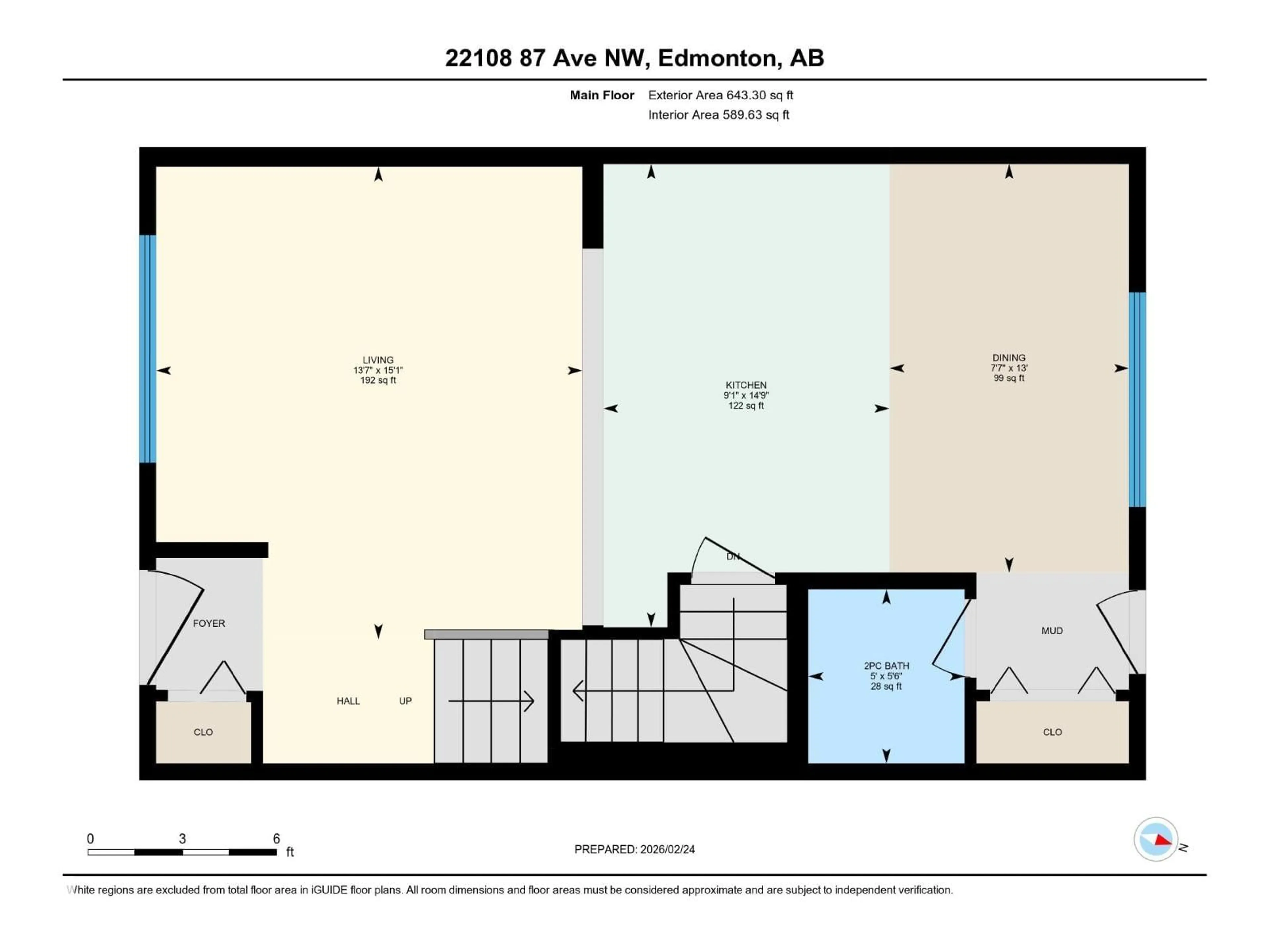 Floor plan for NW - 22108 87 AV, Edmonton Alberta T5T7H7