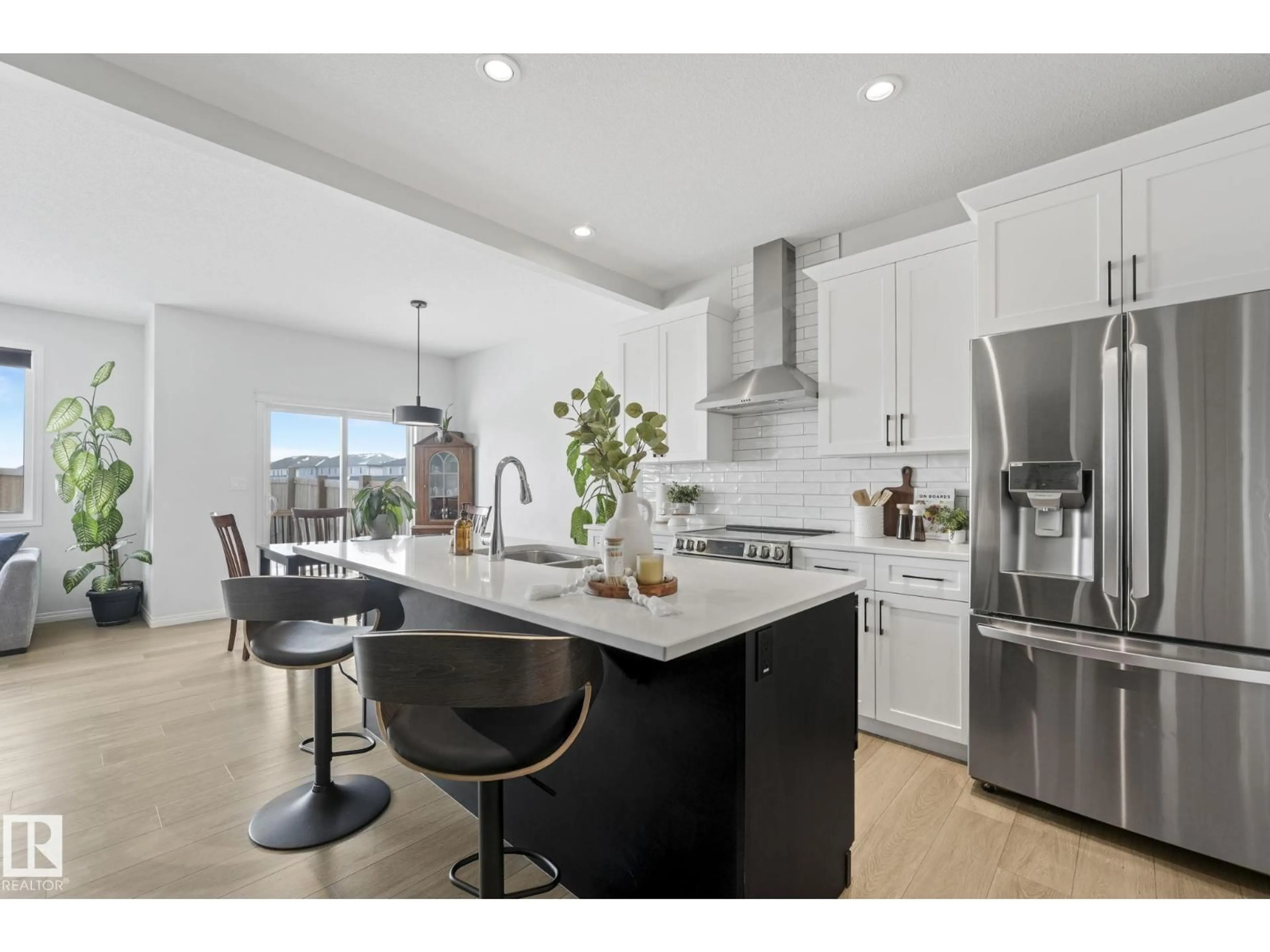 Open concept kitchen, ceramic/tile floor for 6417 66 ST, Beaumont Alberta T4X2P6