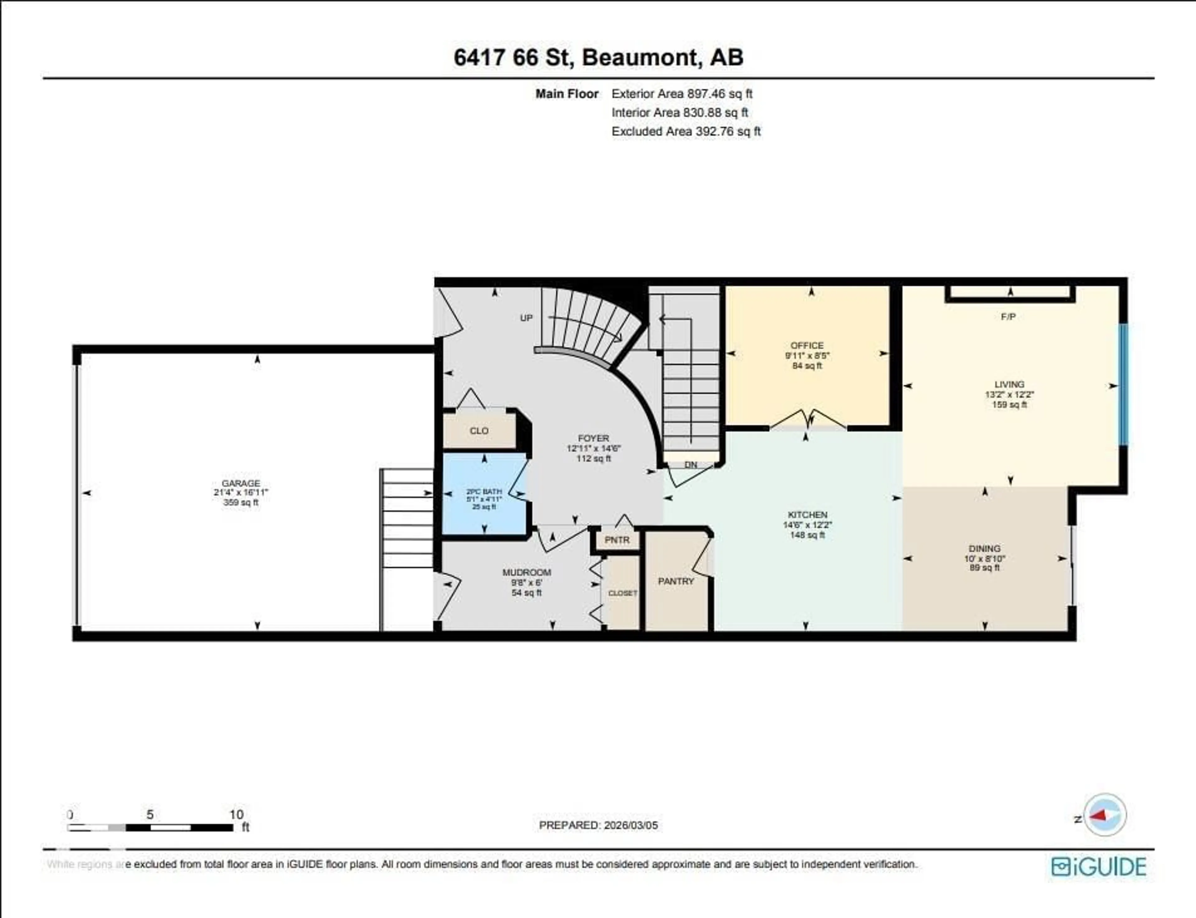 Floor plan for 6417 66 ST, Beaumont Alberta T4X2P6