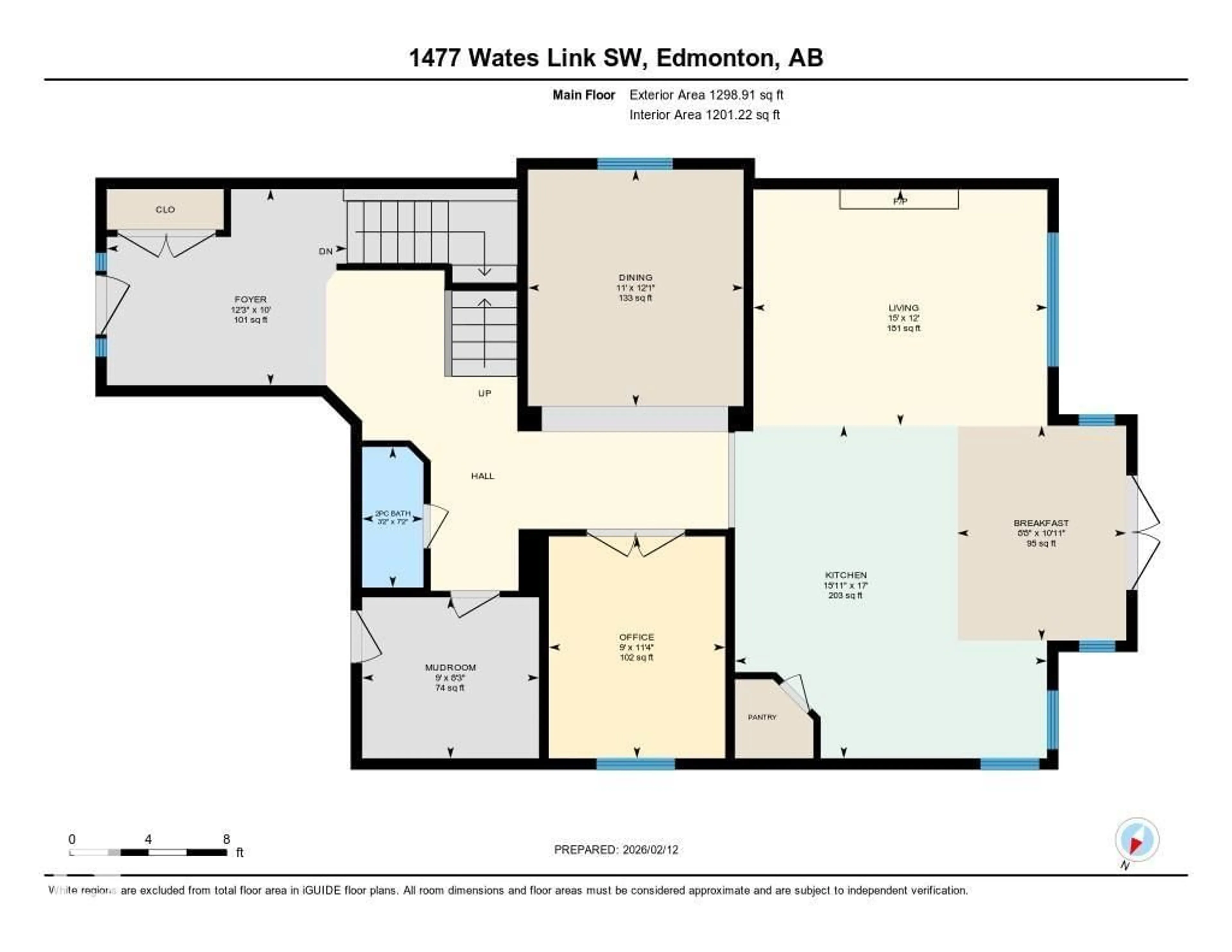 Floor plan for SW - 1477 WATES LINK LI, Edmonton Alberta T6W0V1
