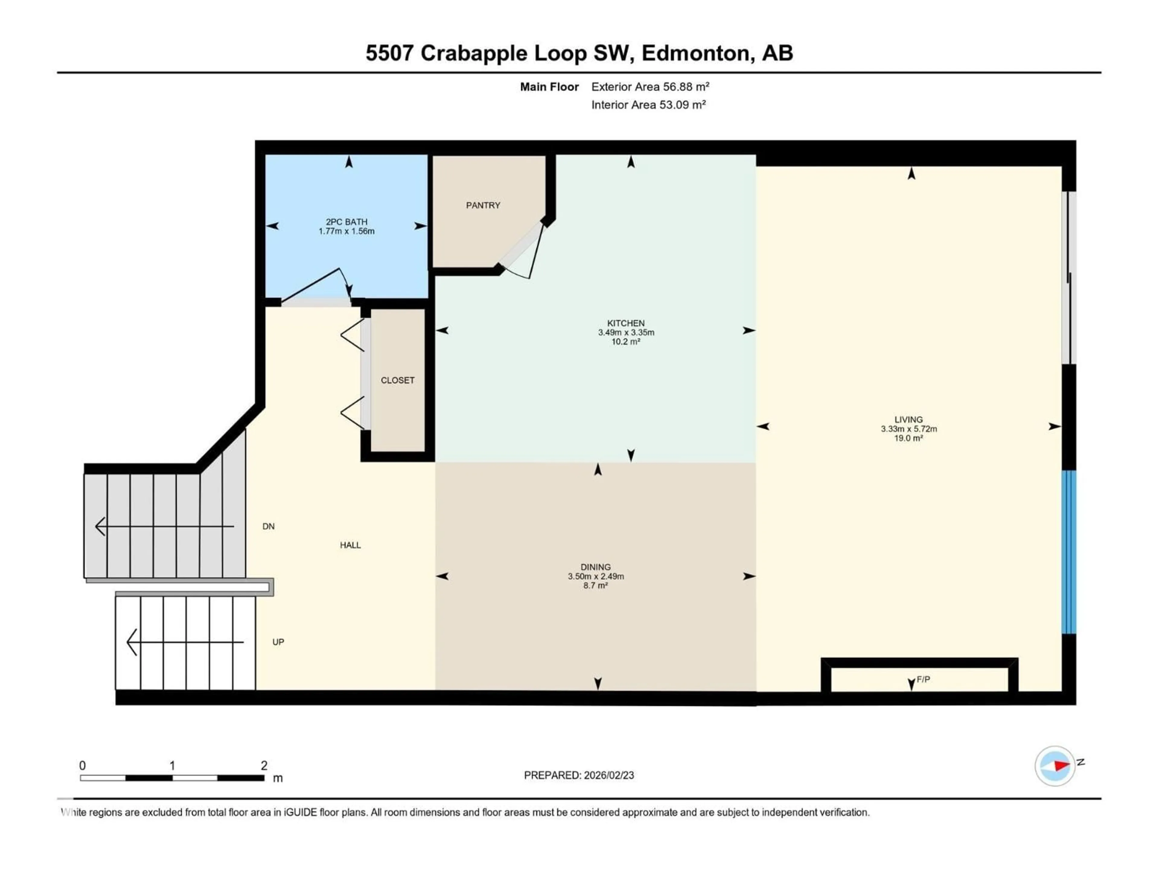 Floor plan for 5507 CRABAPPLE LO, Edmonton Alberta T6X1S5