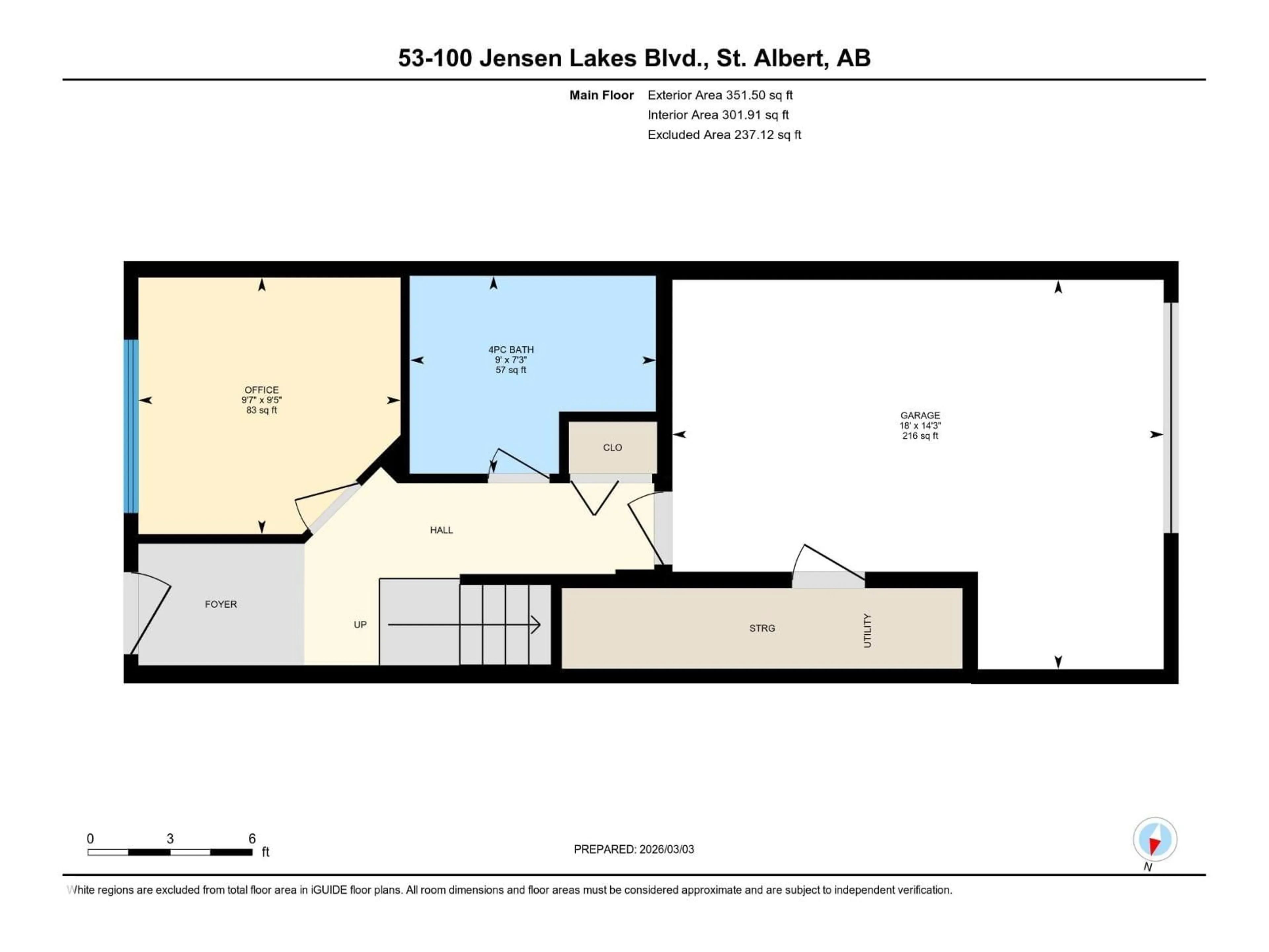 Floor plan for 53 100 JENSEN LAKES BV, St. Albert Alberta T8N7T9