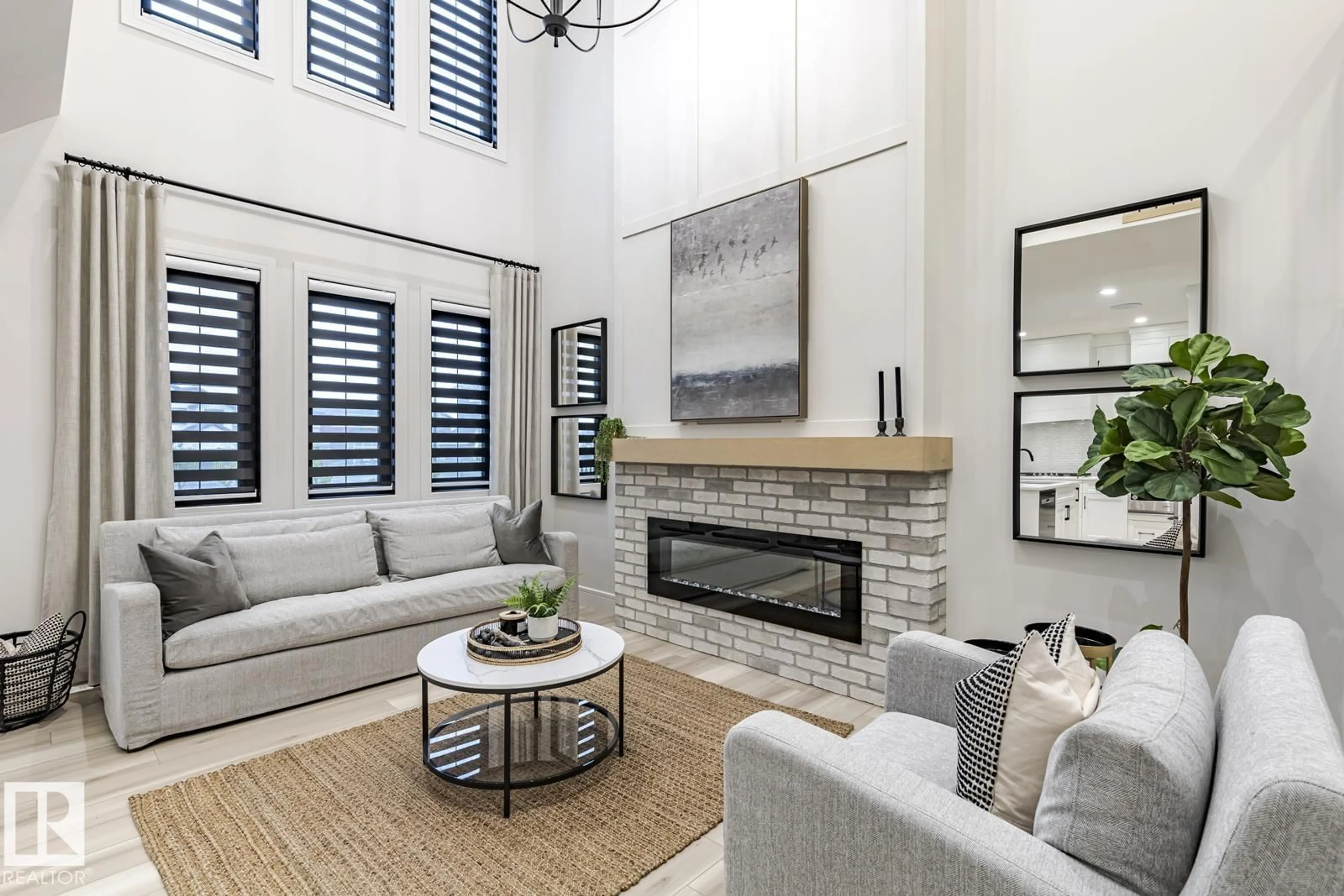 Living room with furniture, unknown for 6275 180 AV, Edmonton Alberta T5Y3X1