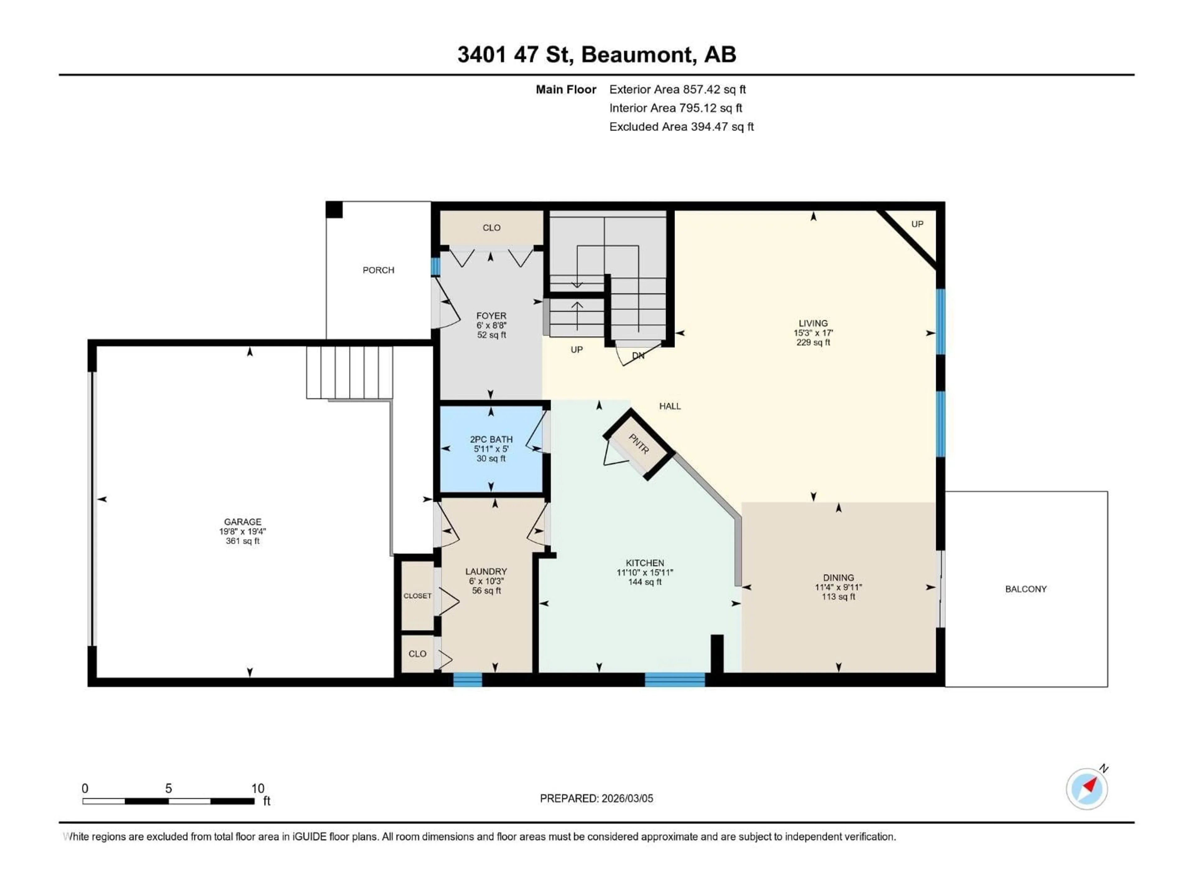 Floor plan for 3401 47 ST, Beaumont Alberta T4X1V2