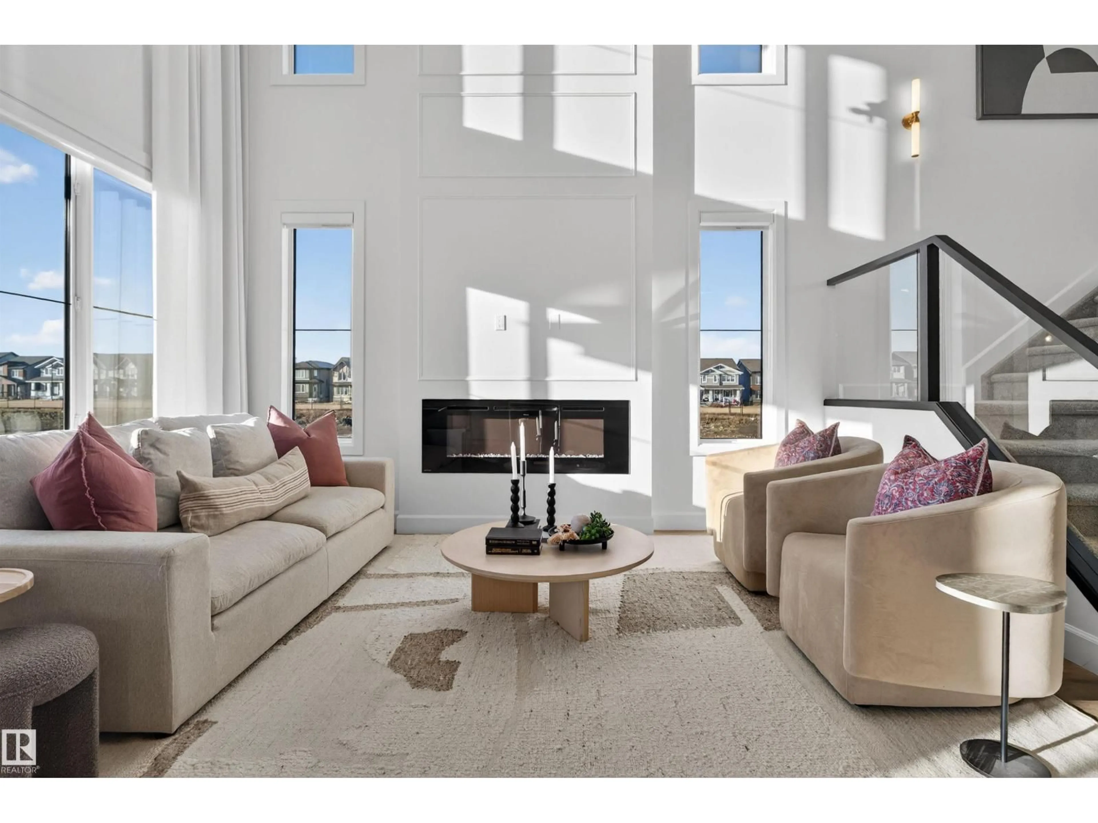 Living room with furniture, unknown for SW - 213 PATERSON LI, Edmonton Alberta T6W5V3