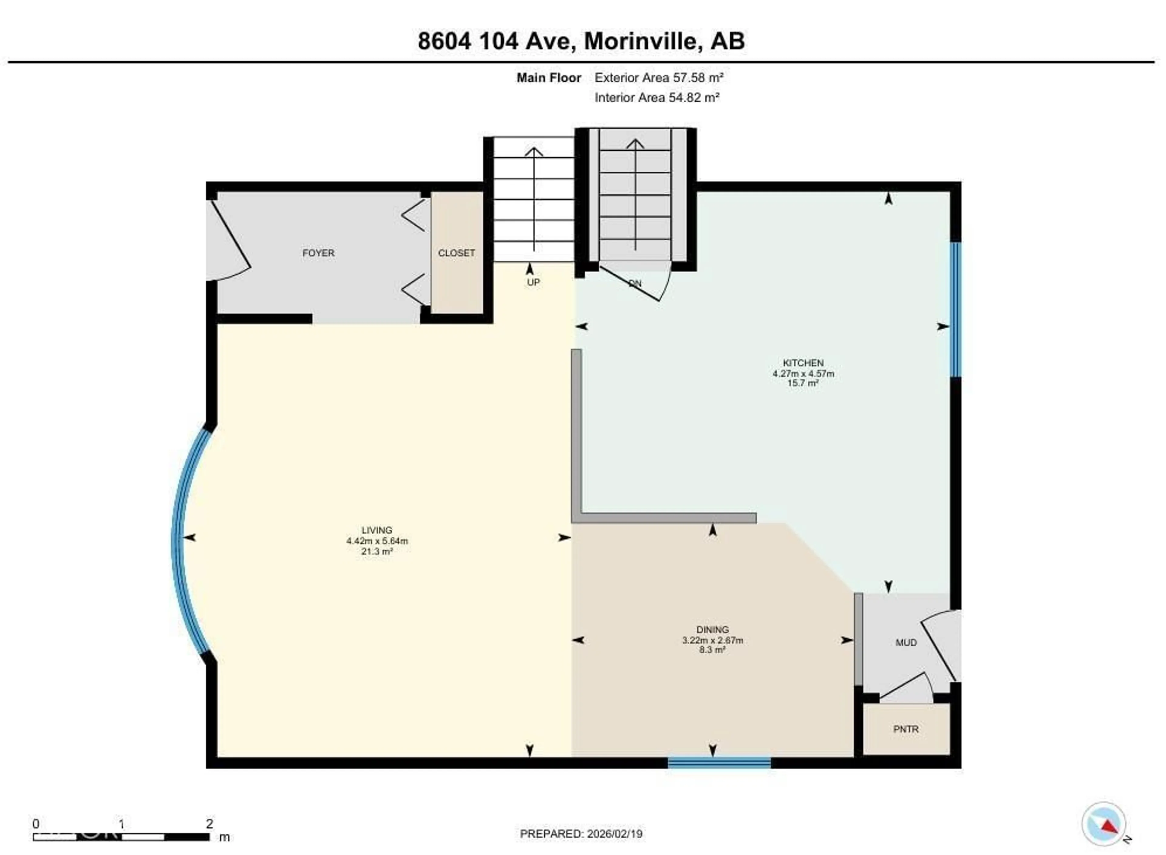 Floor plan for 8604 104 AV, Morinville Alberta T8R1C1