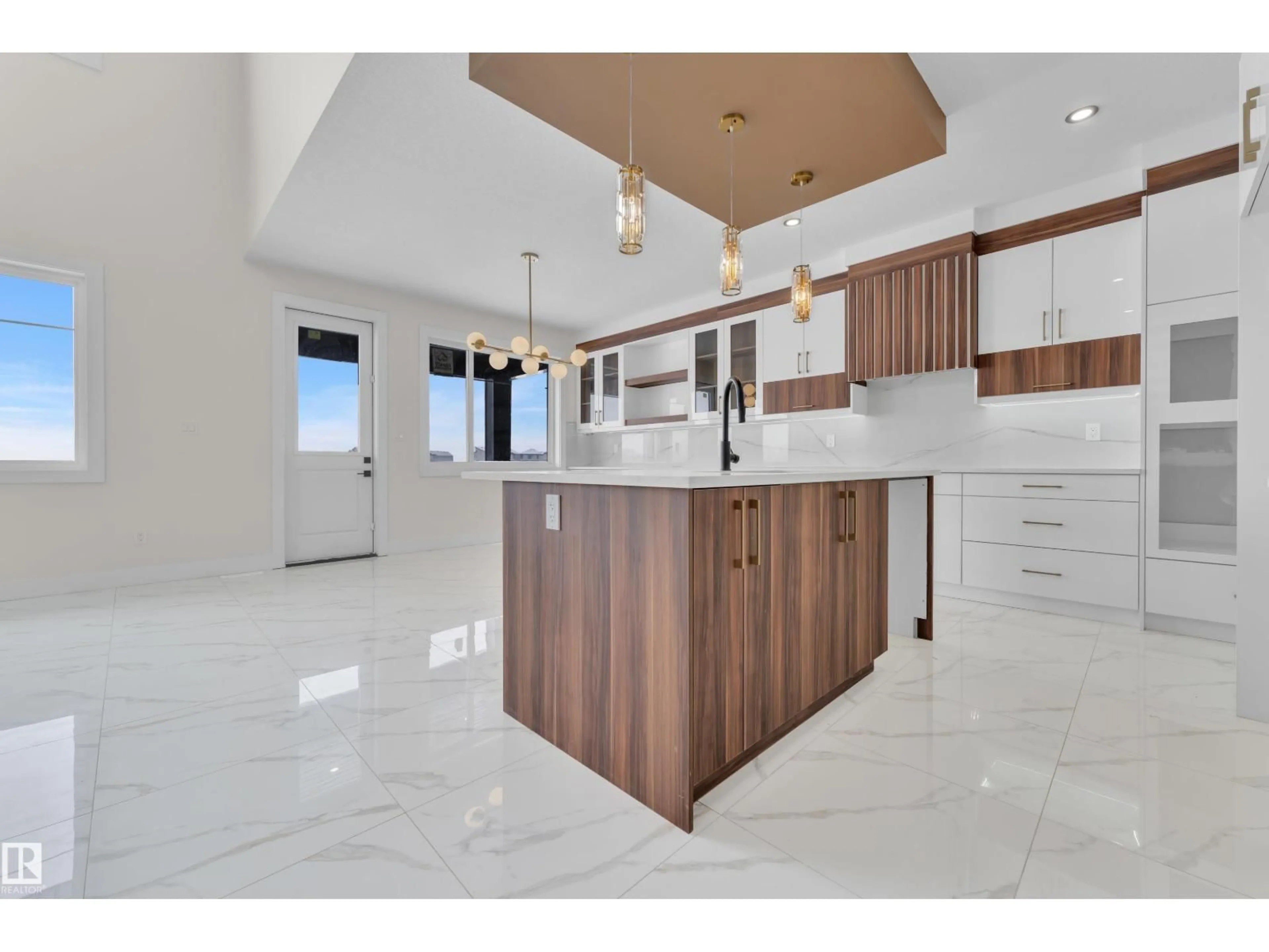 Open concept kitchen, ceramic/tile floor for 231 CRYSTAL CREEK DR, Leduc Alberta T9E0X6